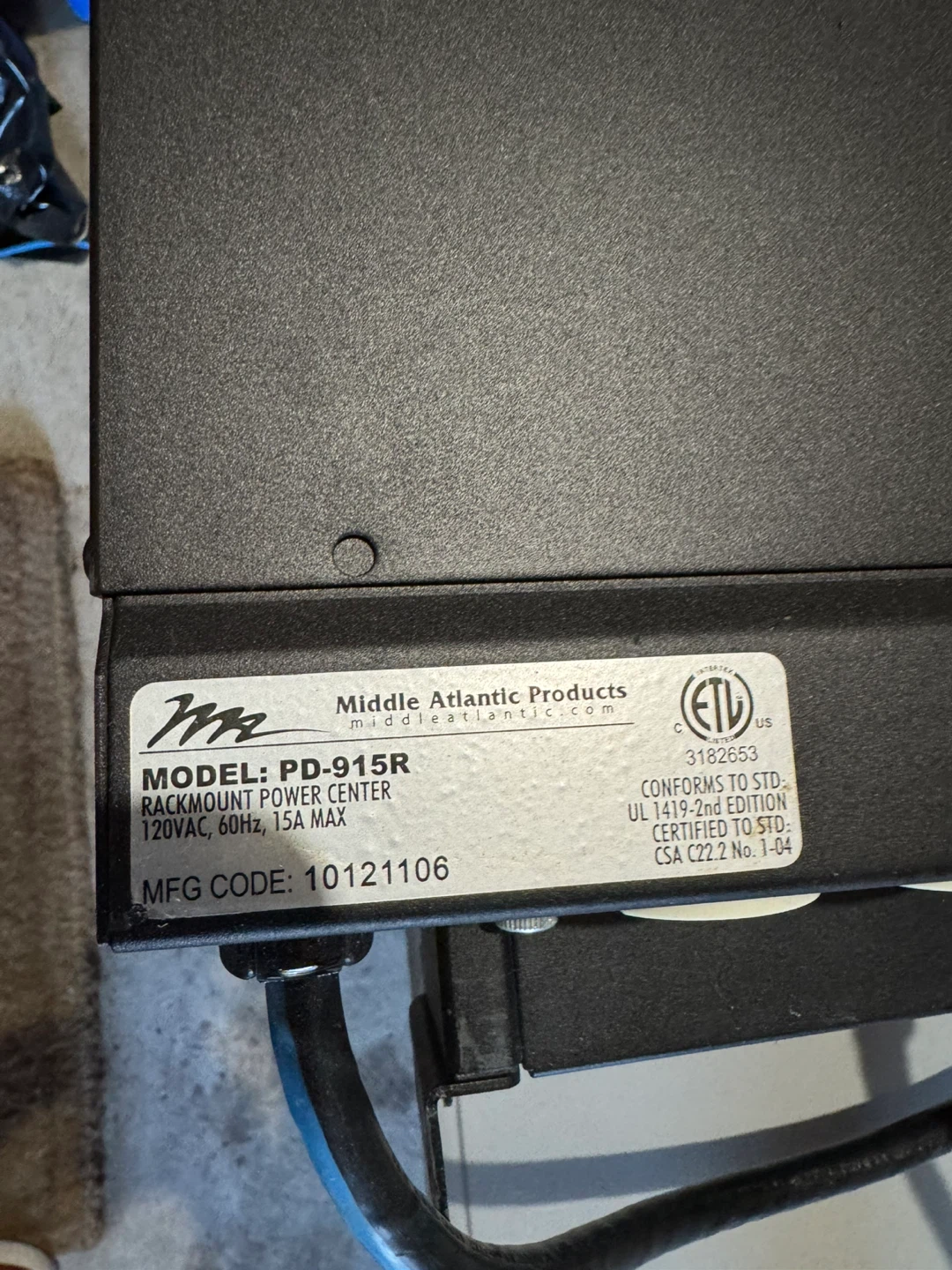 Middle Atlantic Rackmount Power Center - photo 4