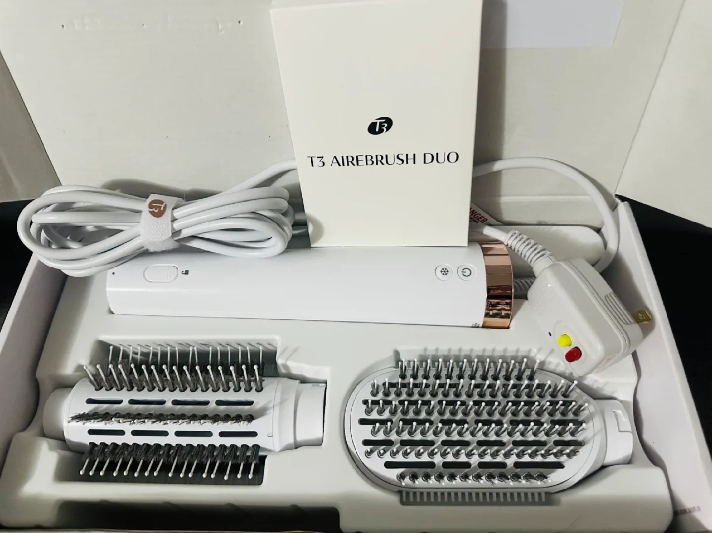T3 AireBrush Duo Interchangeable Hot Air Blow Dry Brush