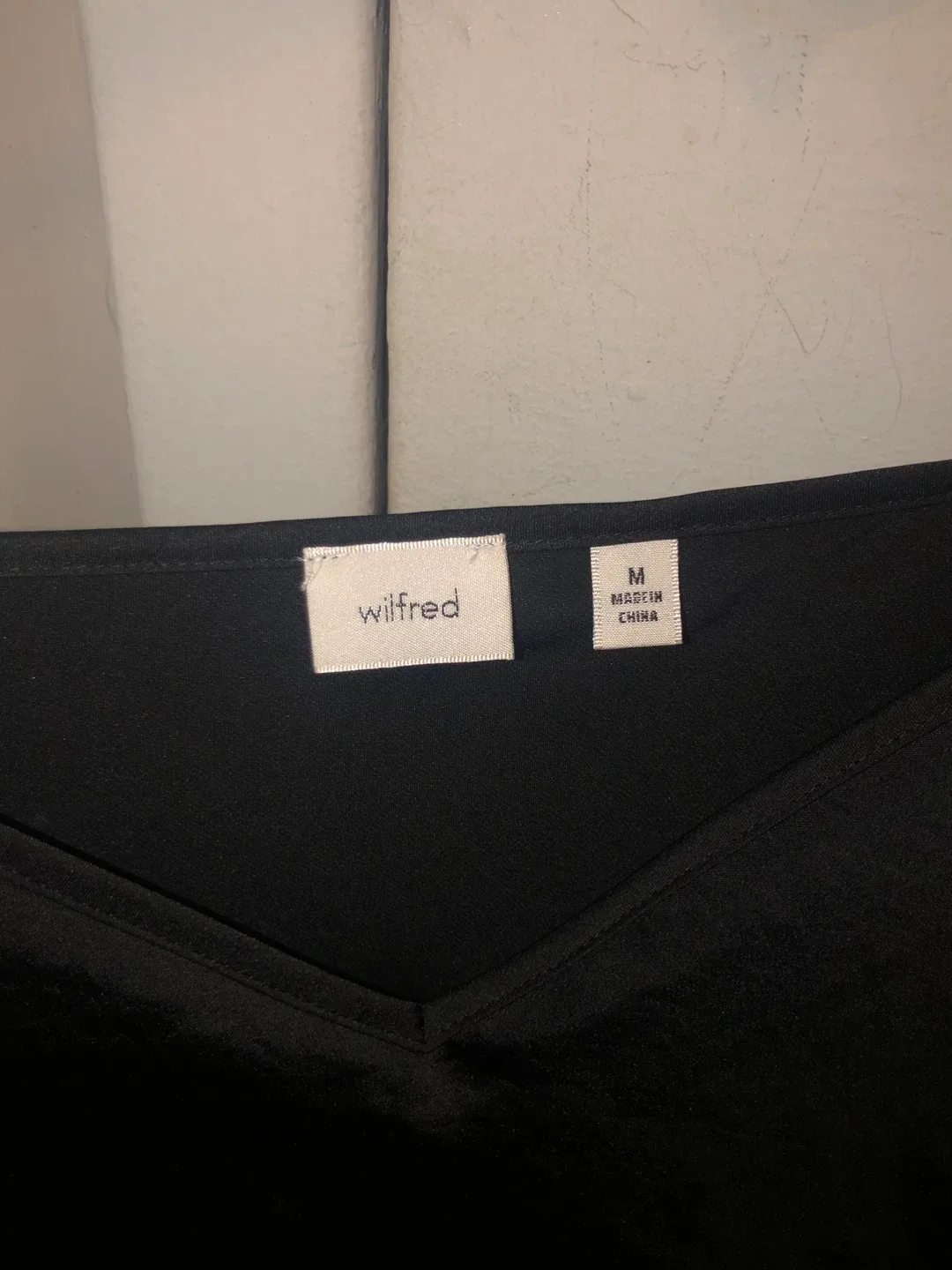 Wilfred Black Slip Dress with Lace Detail - Size M image indicator(3)