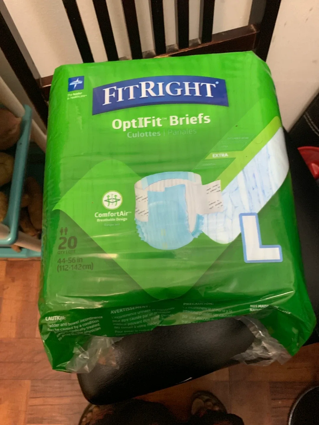 FitRight OptiFit Briefs, Large, 20 Count