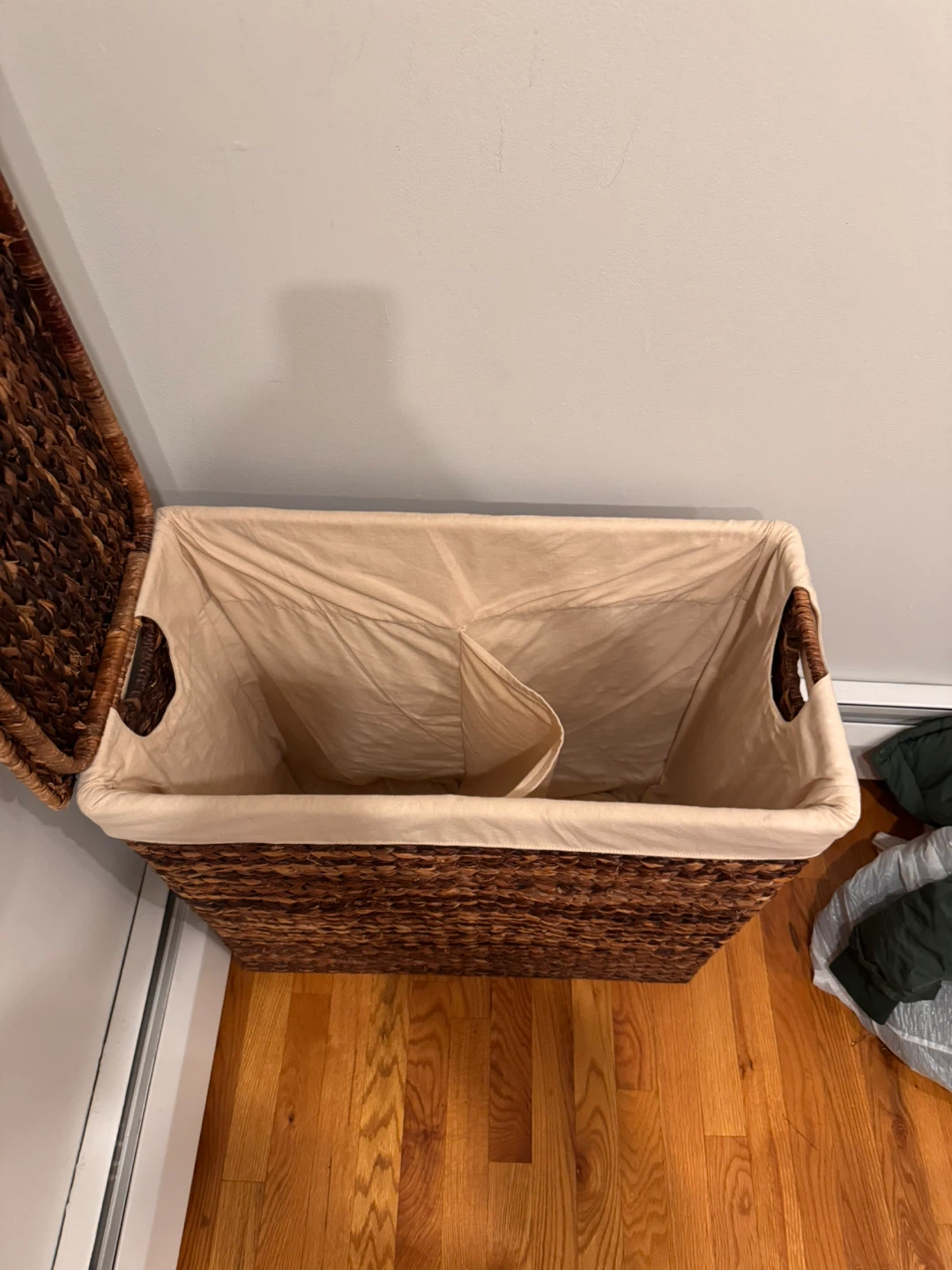 Woven Hamper with Lid - Brown - photo 3