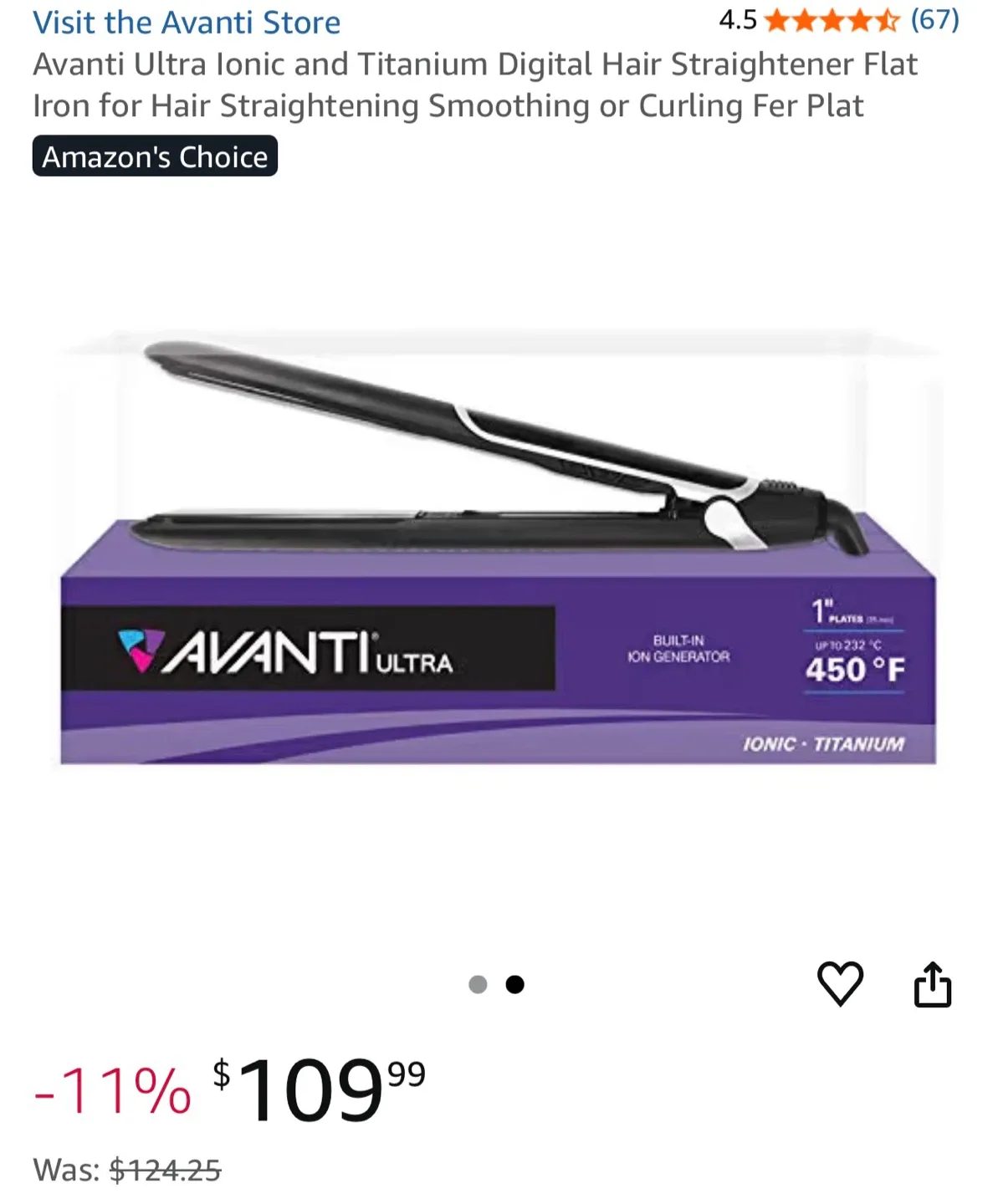 New! Avanti Ultra Titanium Digital Hair Straightener image indicator(3)