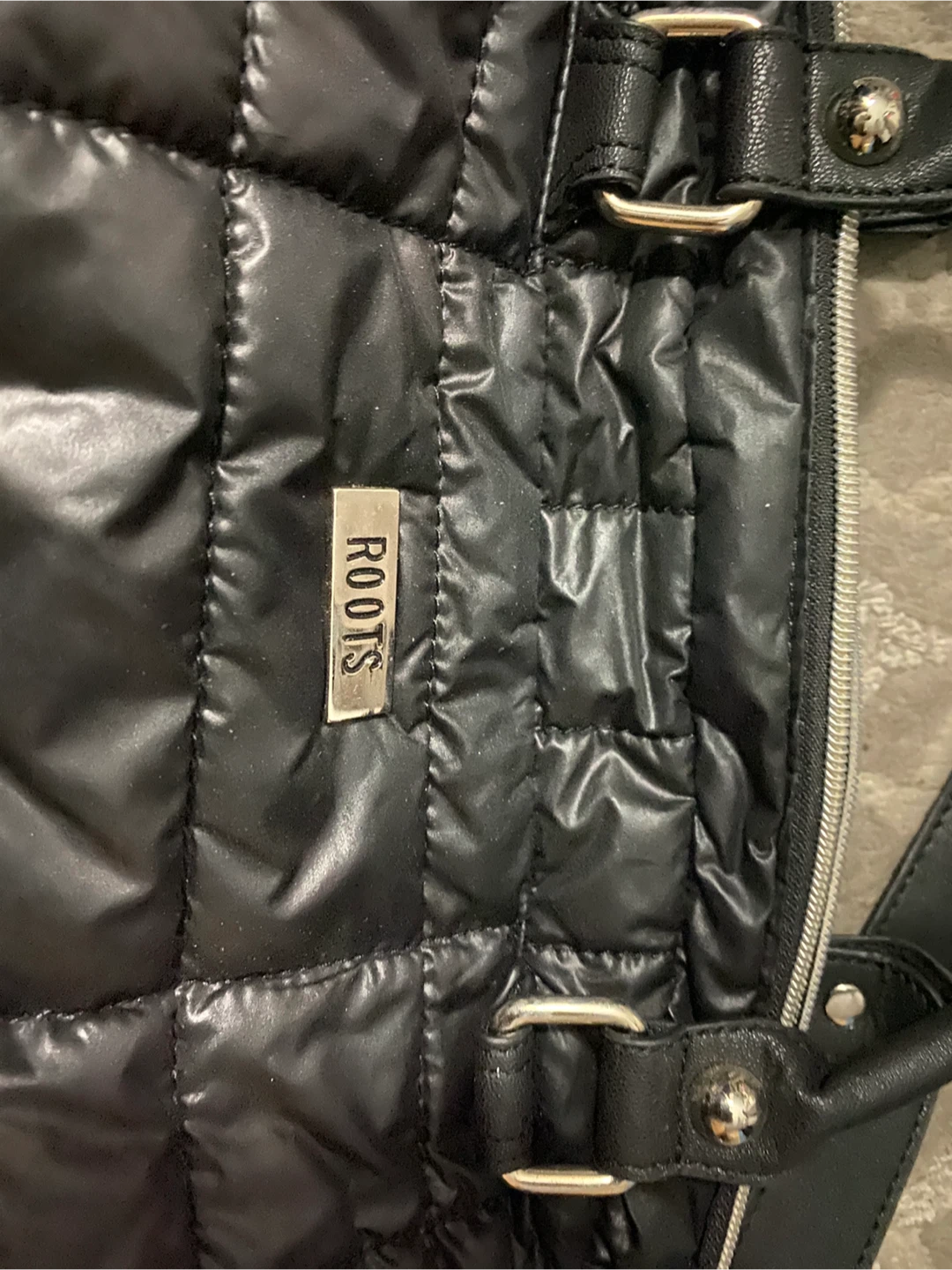 Roots Black Puffer Tote Bag - photo 4