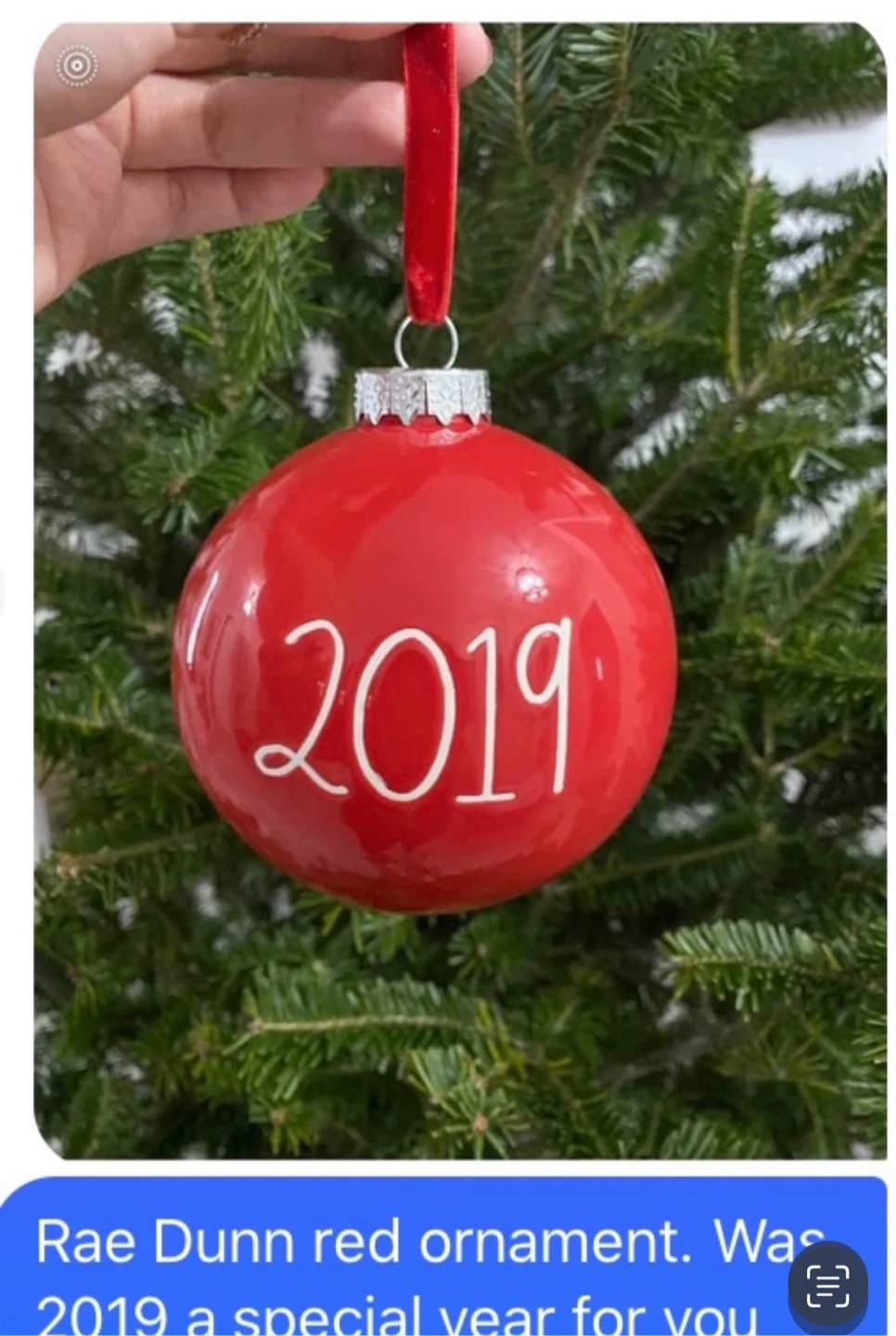 Rae Dunn Red 2019 Ornament