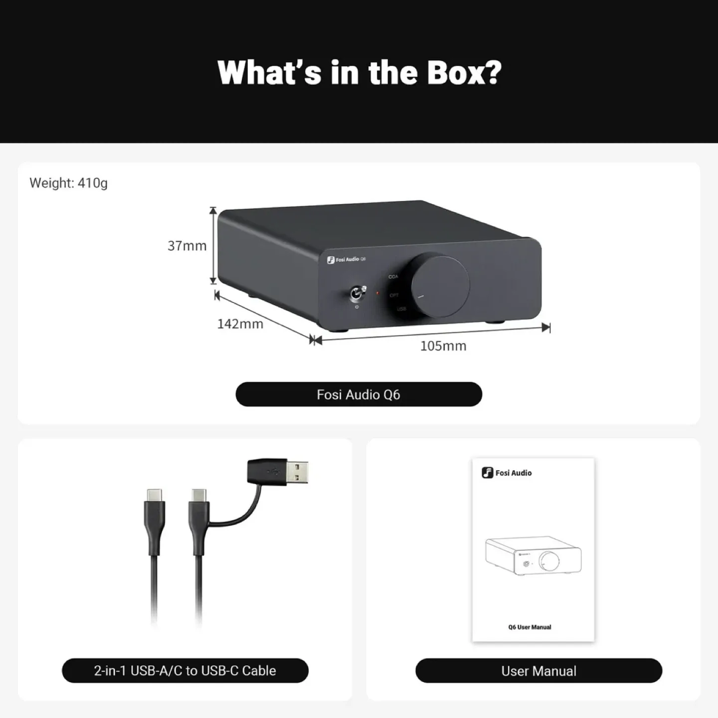 *New* Fosi Audio Q6 Dac USB Mini Stereo Amplifier image indicator(4)