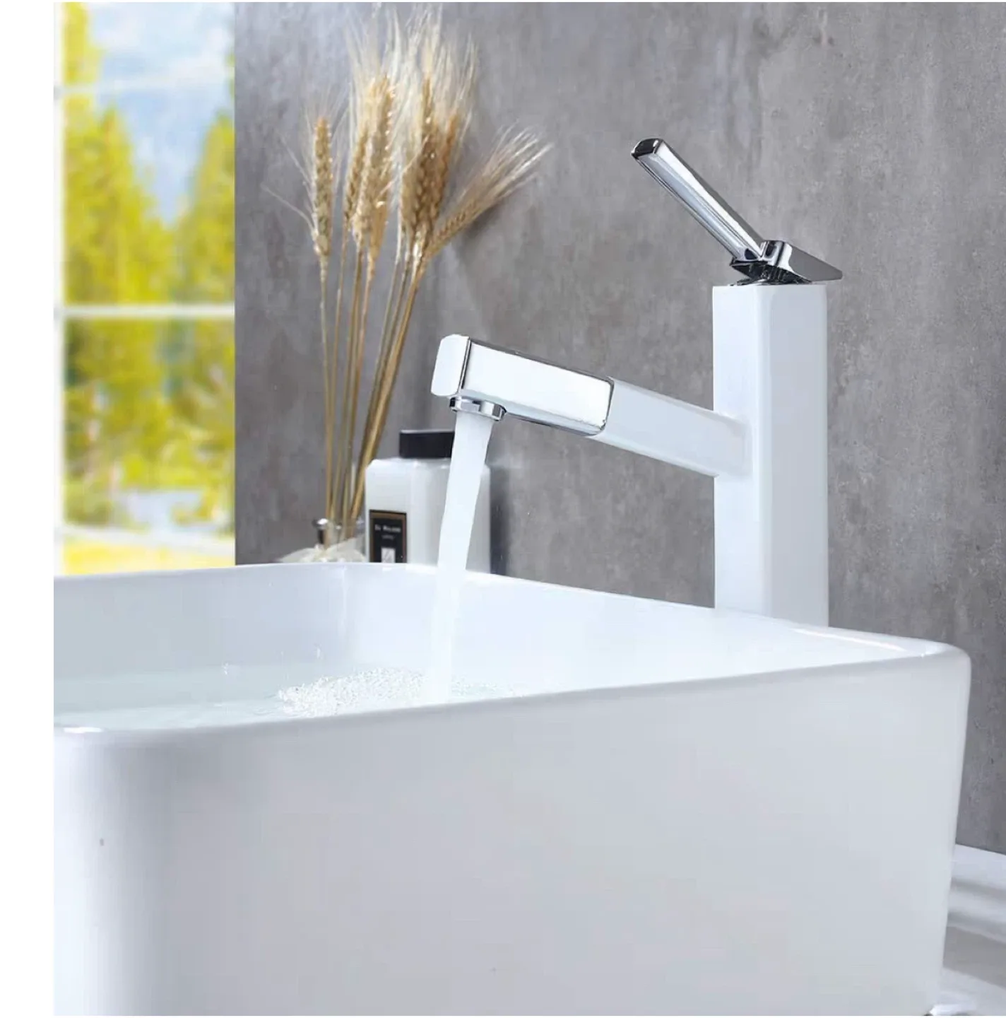 Faucet single hole. Brass(Tall, Chrome & White)