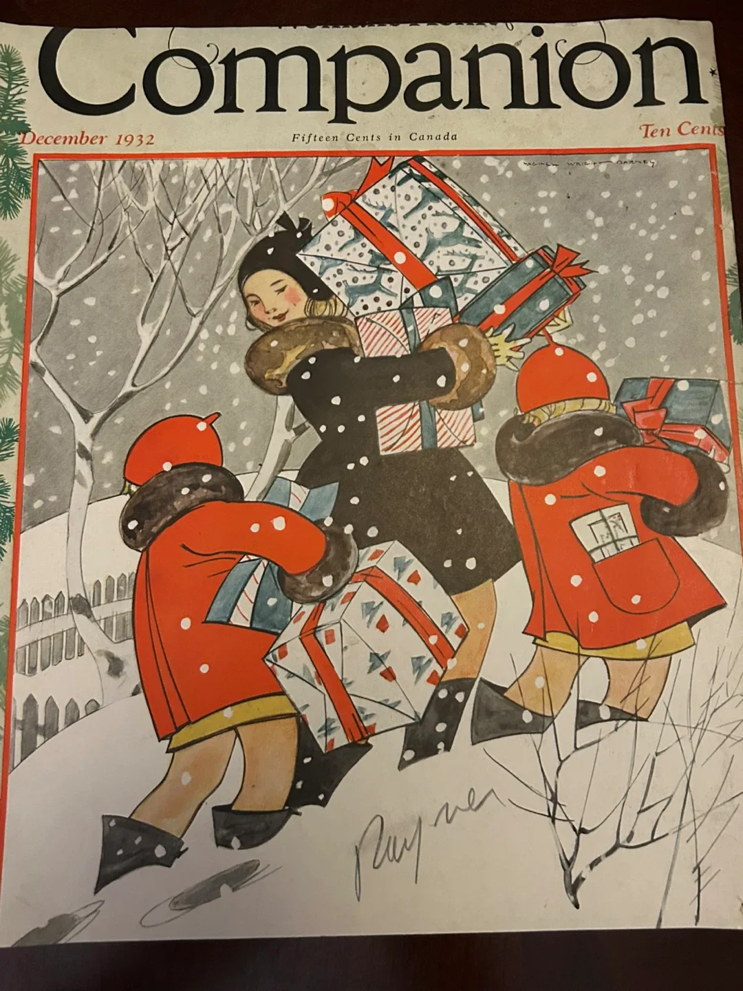 Art deco Xmas Christmas illustration antique vintage decor image indicator(5)