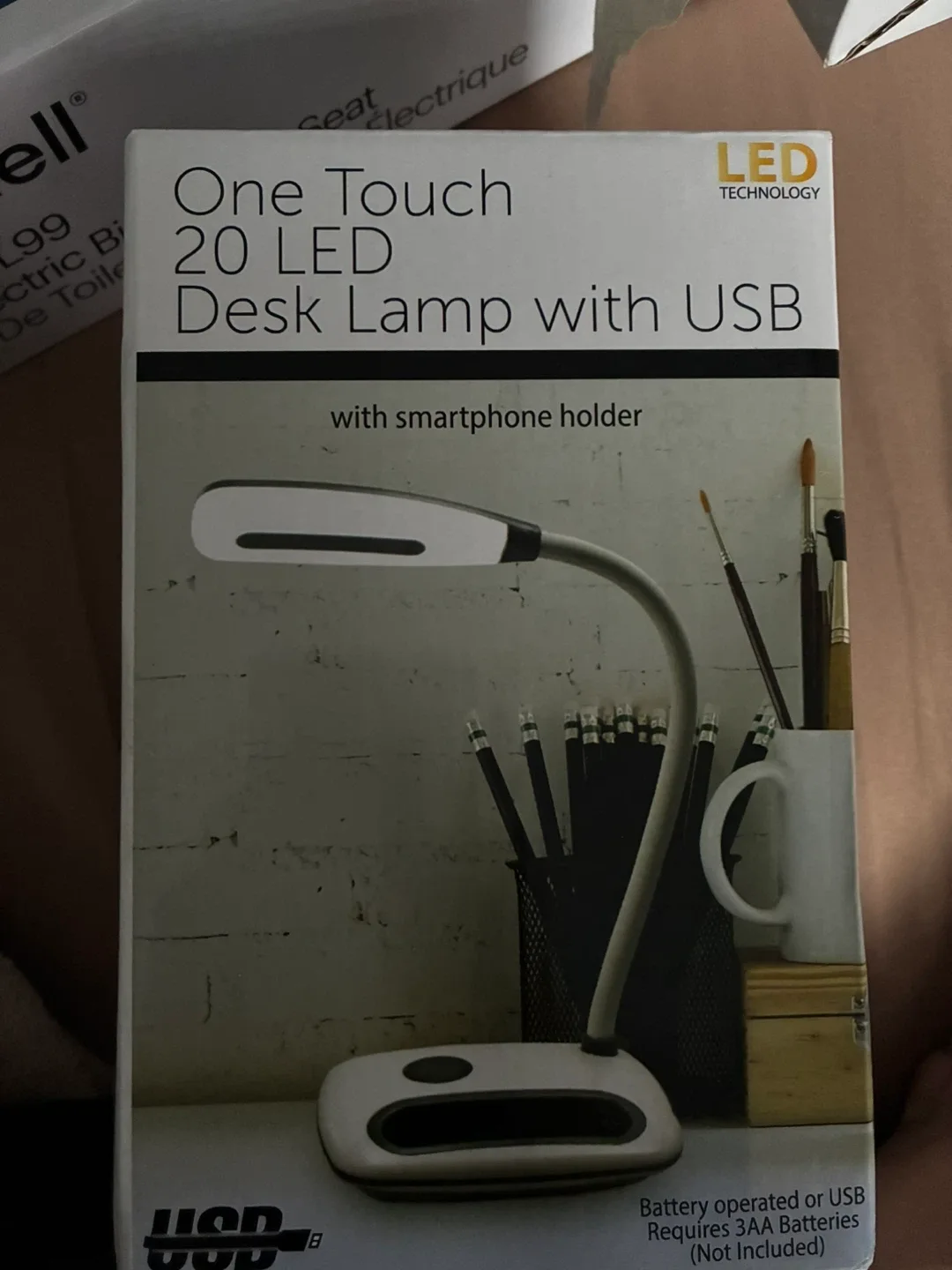 One Touch 20 LED Desk Lamp with USB