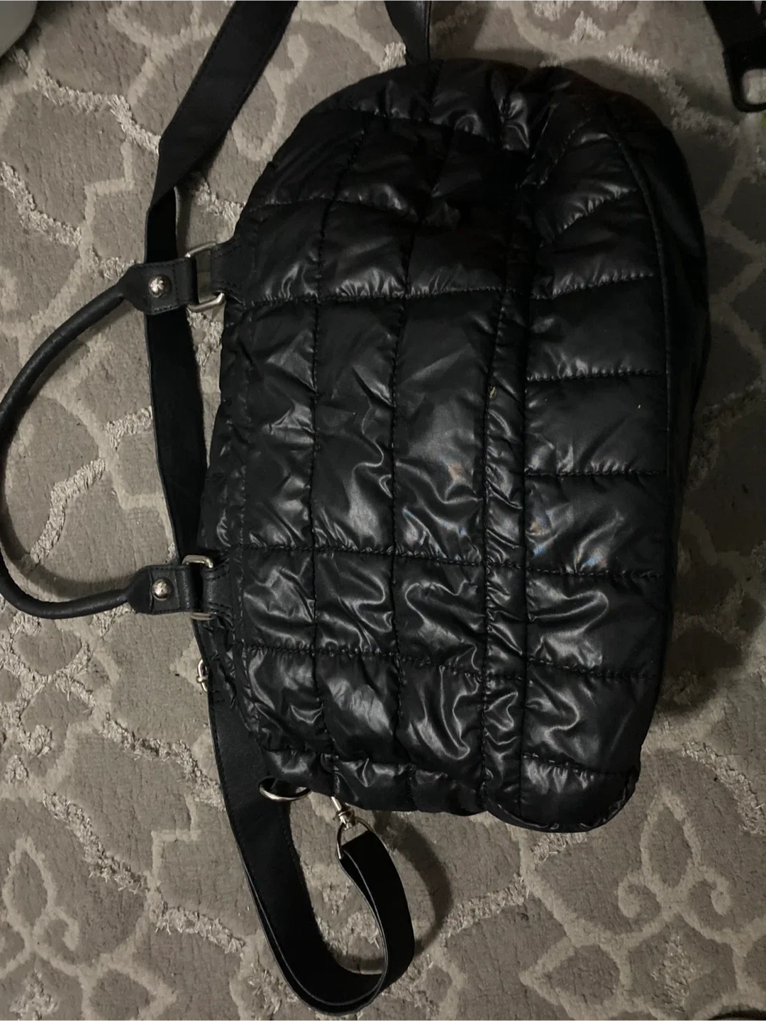 Roots Black Puffer Tote Bag image indicator(8)