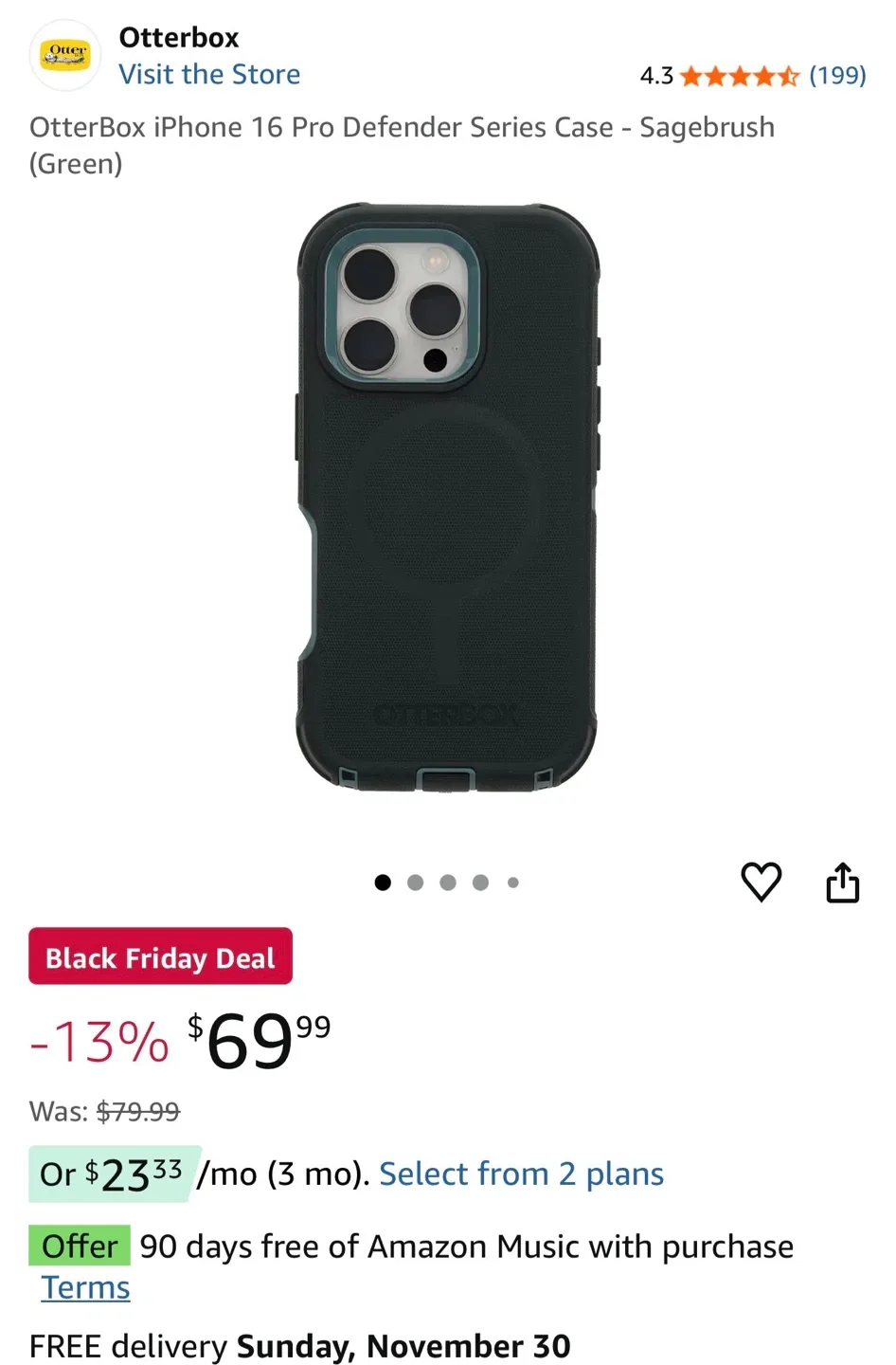 New! OtterBox iPhone 16 Pro Defender Case image indicator(3)