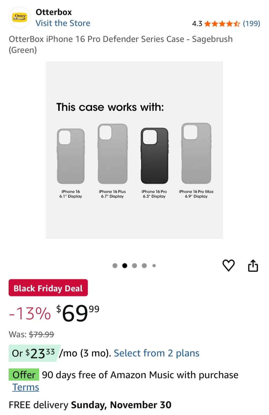 New! OtterBox iPhone 16 Pro Defender Case image indicator(4)