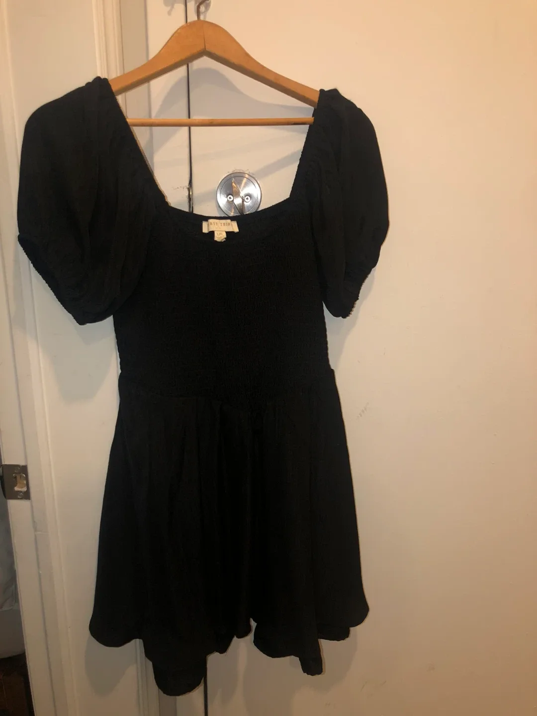 Thirty Third Black Puff Sleeve Dress - Size L/G