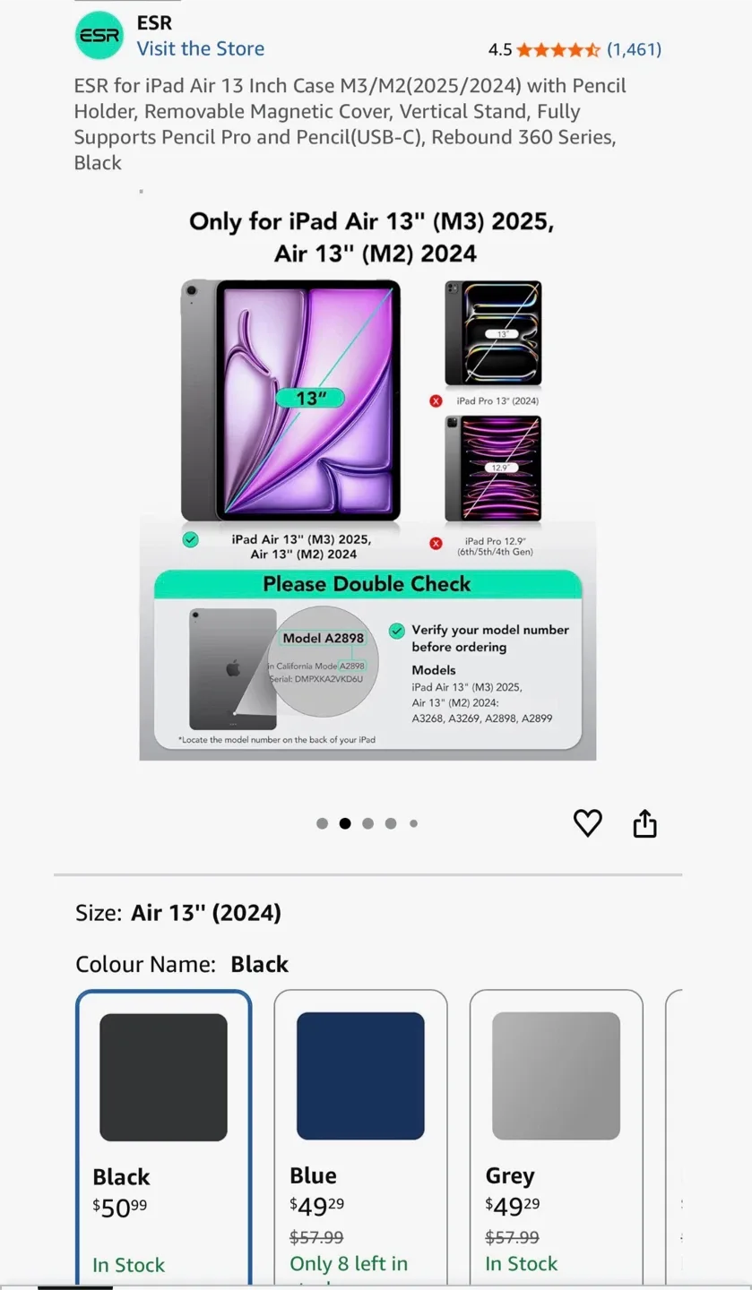 New! ESR Rebound Series Hybrid Case 360 for iPad image indicator(7)