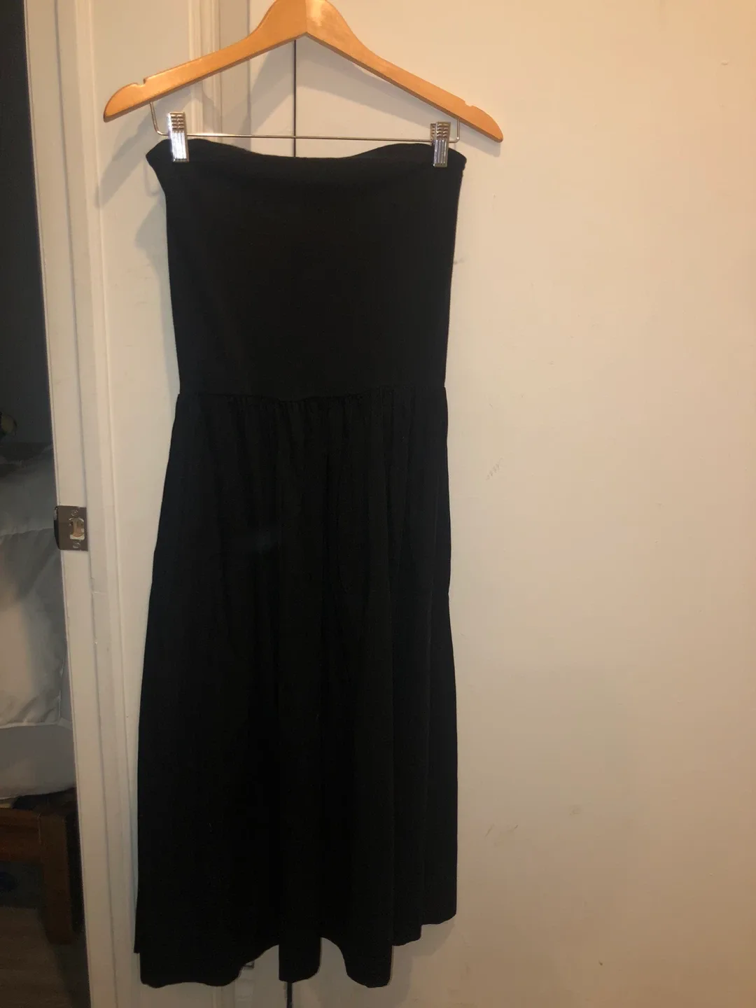 Japna Black Cotton Dress - Size L