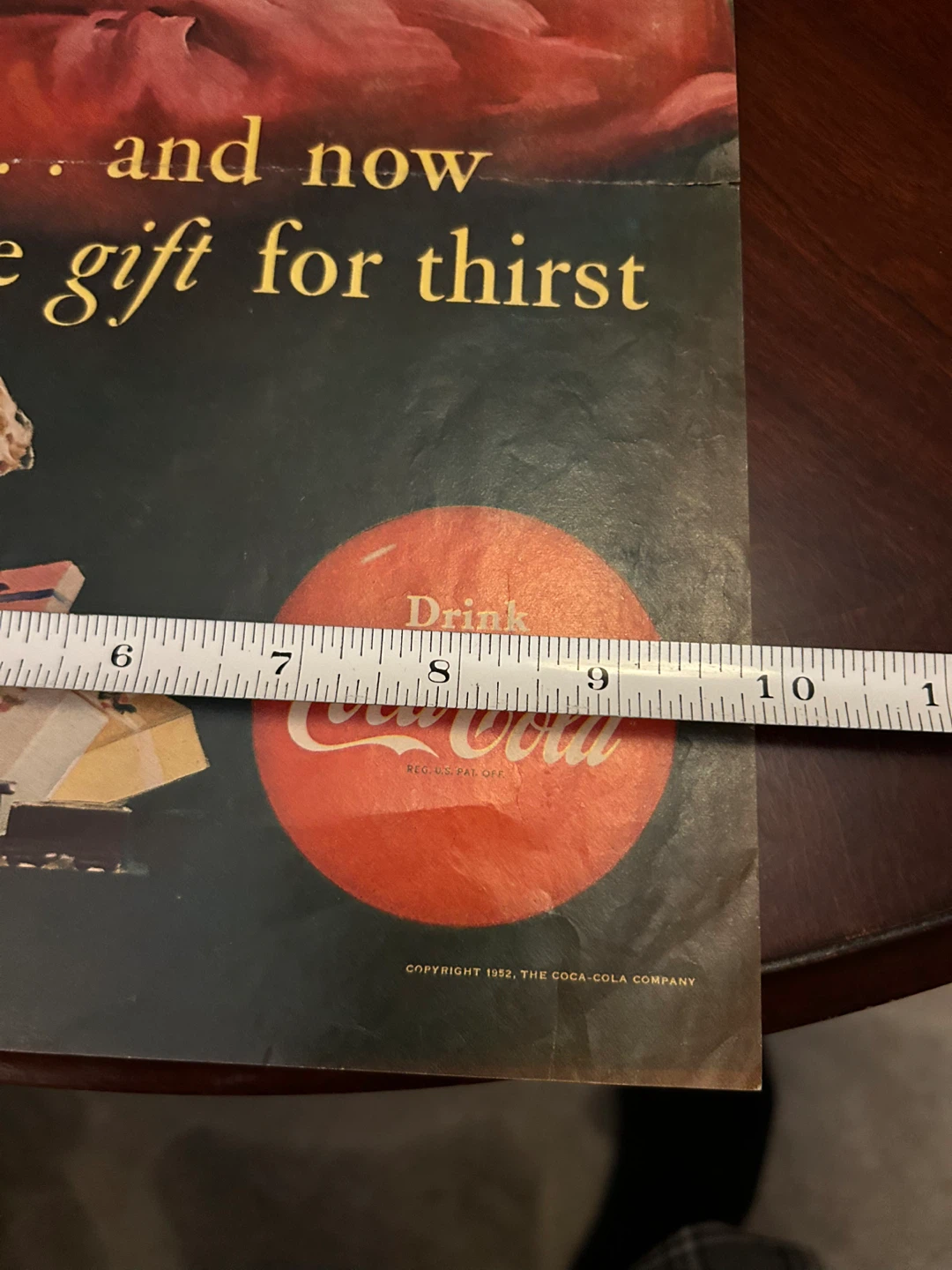 $15 MCM 1950s Santa Claus Xmas Coke Coca Cola ad illustration - photo 3