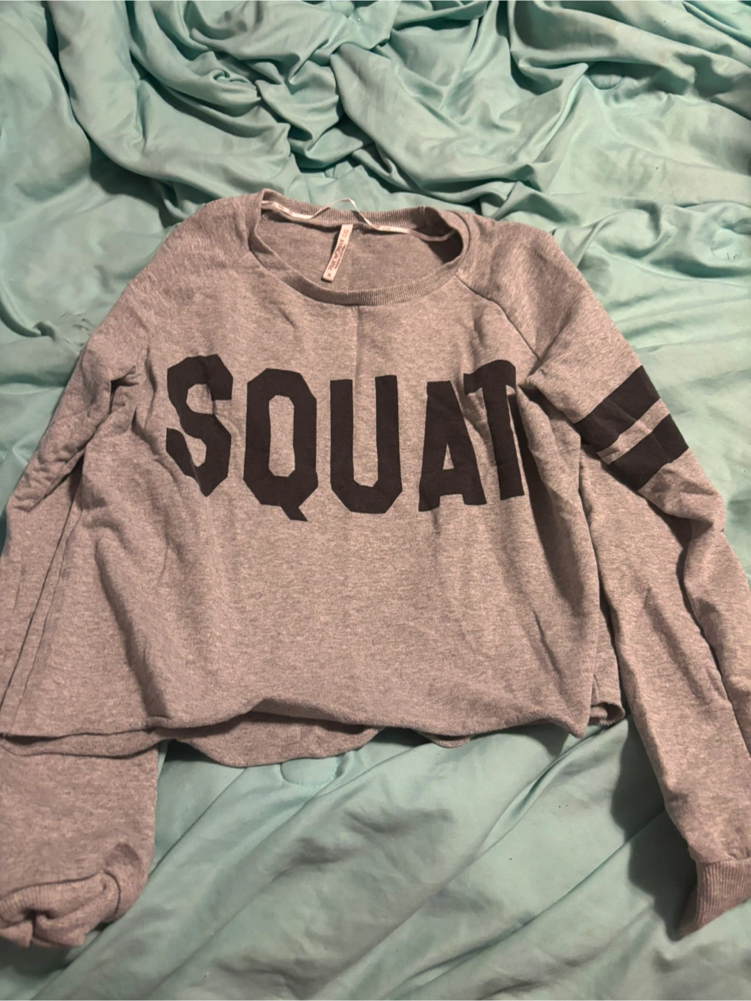 Pink Woman Grey 'Squat' Sweatshirt - Size S