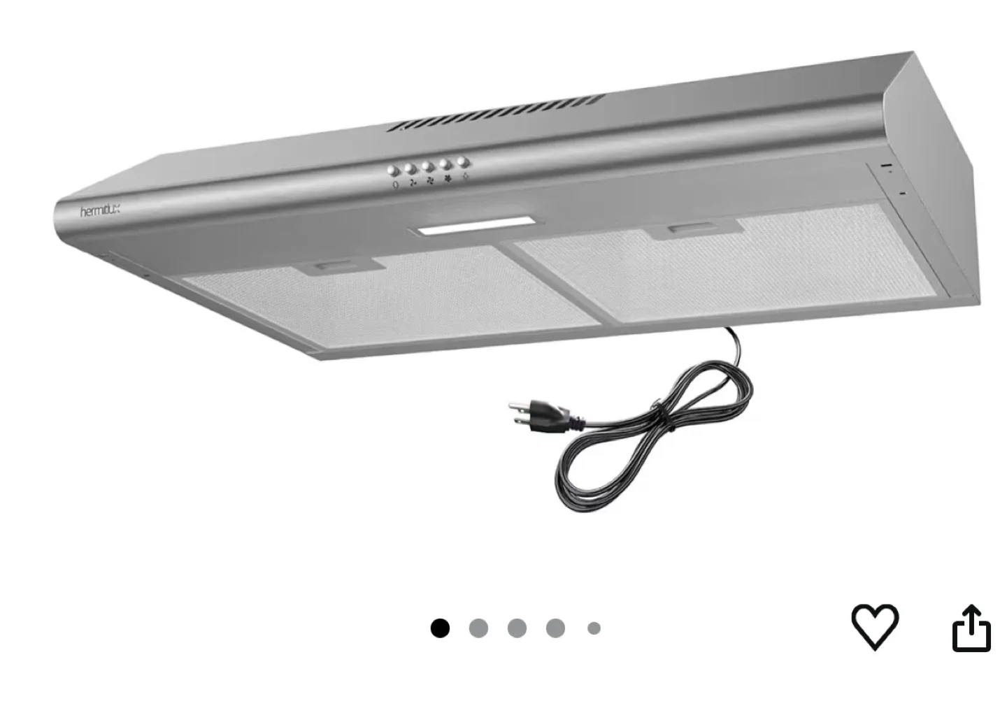 Bermuk Range Hood - Silver