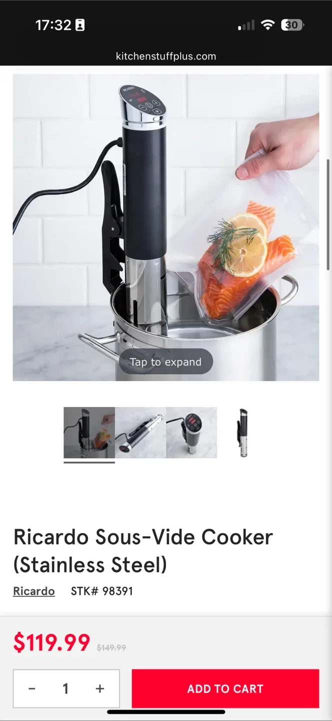*New* $145 Ricardo Sous-Vide Precision Cooker