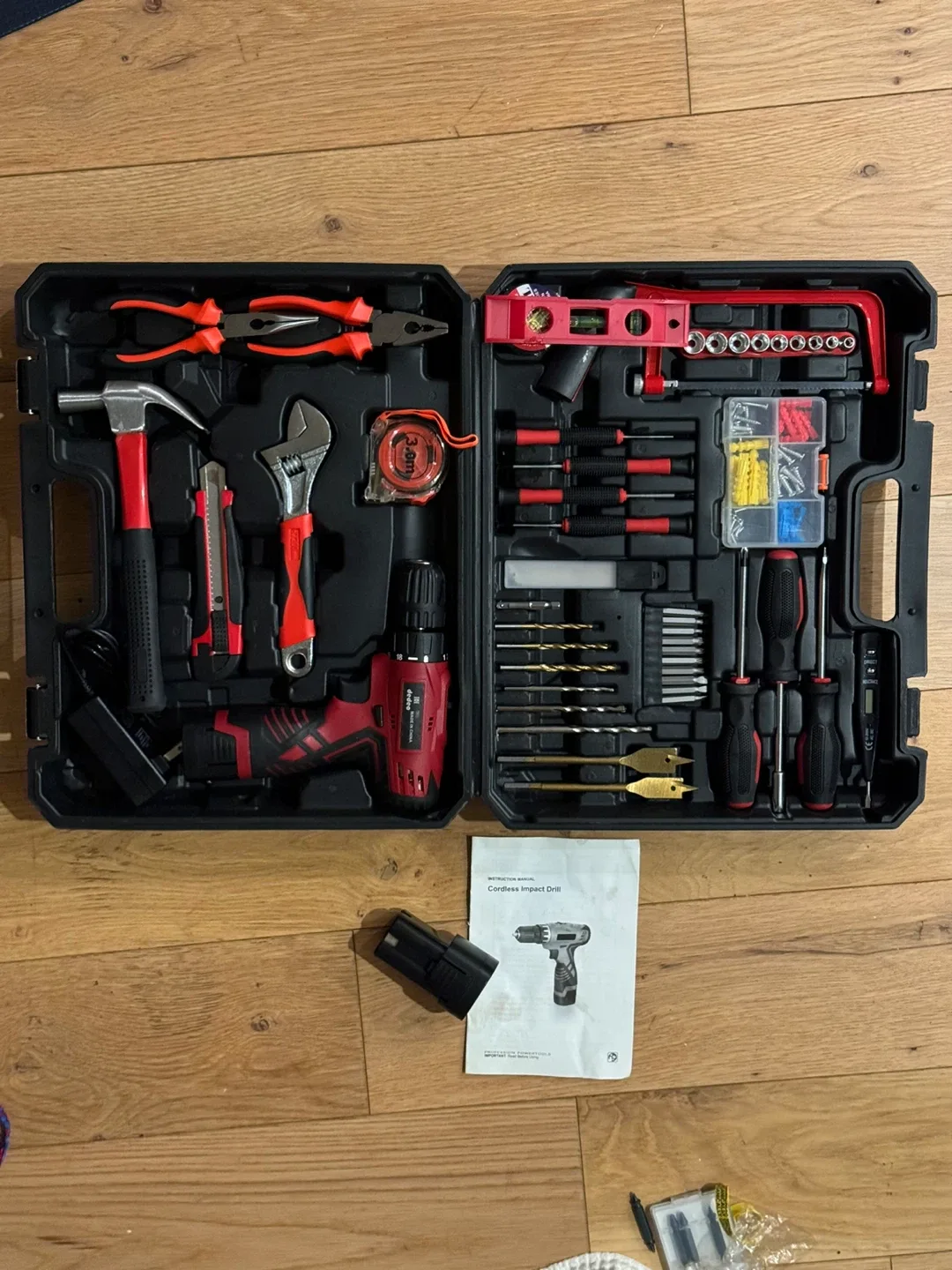 DD dedeo Tool Set with Cordless Impact Drill + extra tools