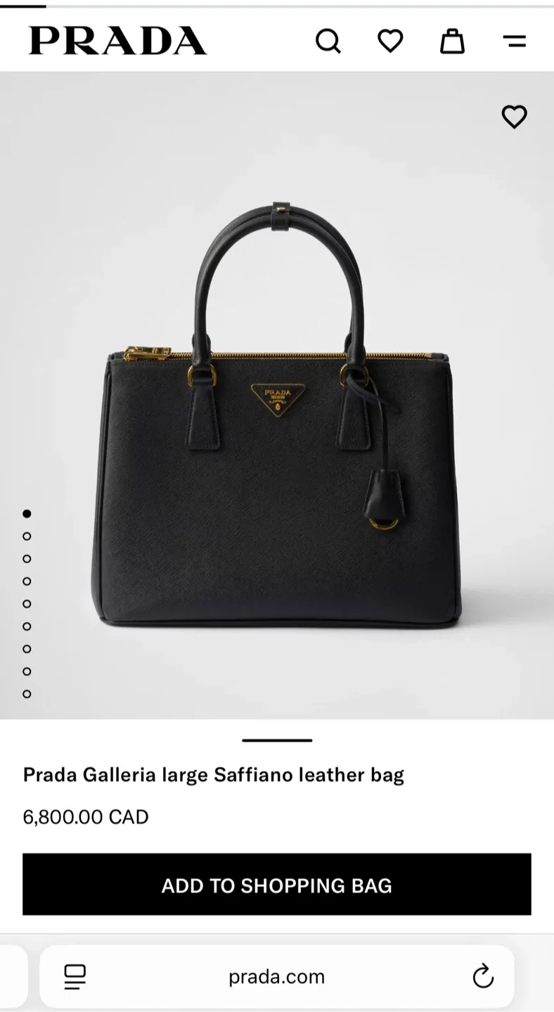 Prada Galleria LARGE Saffiano leather bag $5,000