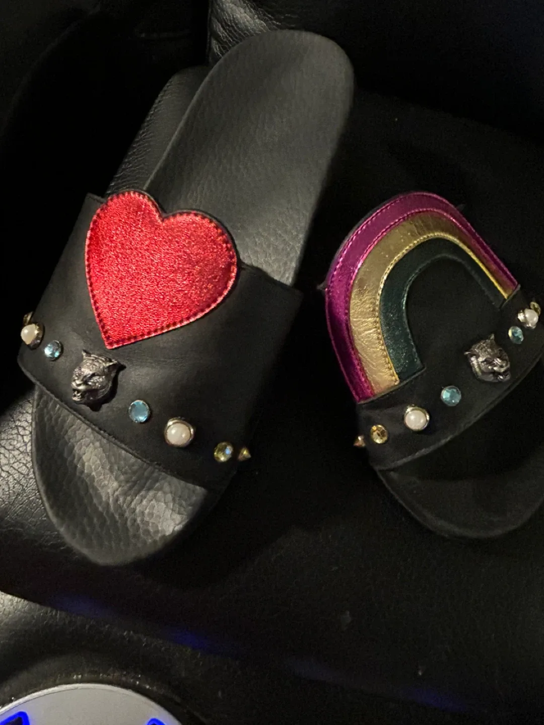 Gucci Slides with Heart & Rainbow image indicator(3)