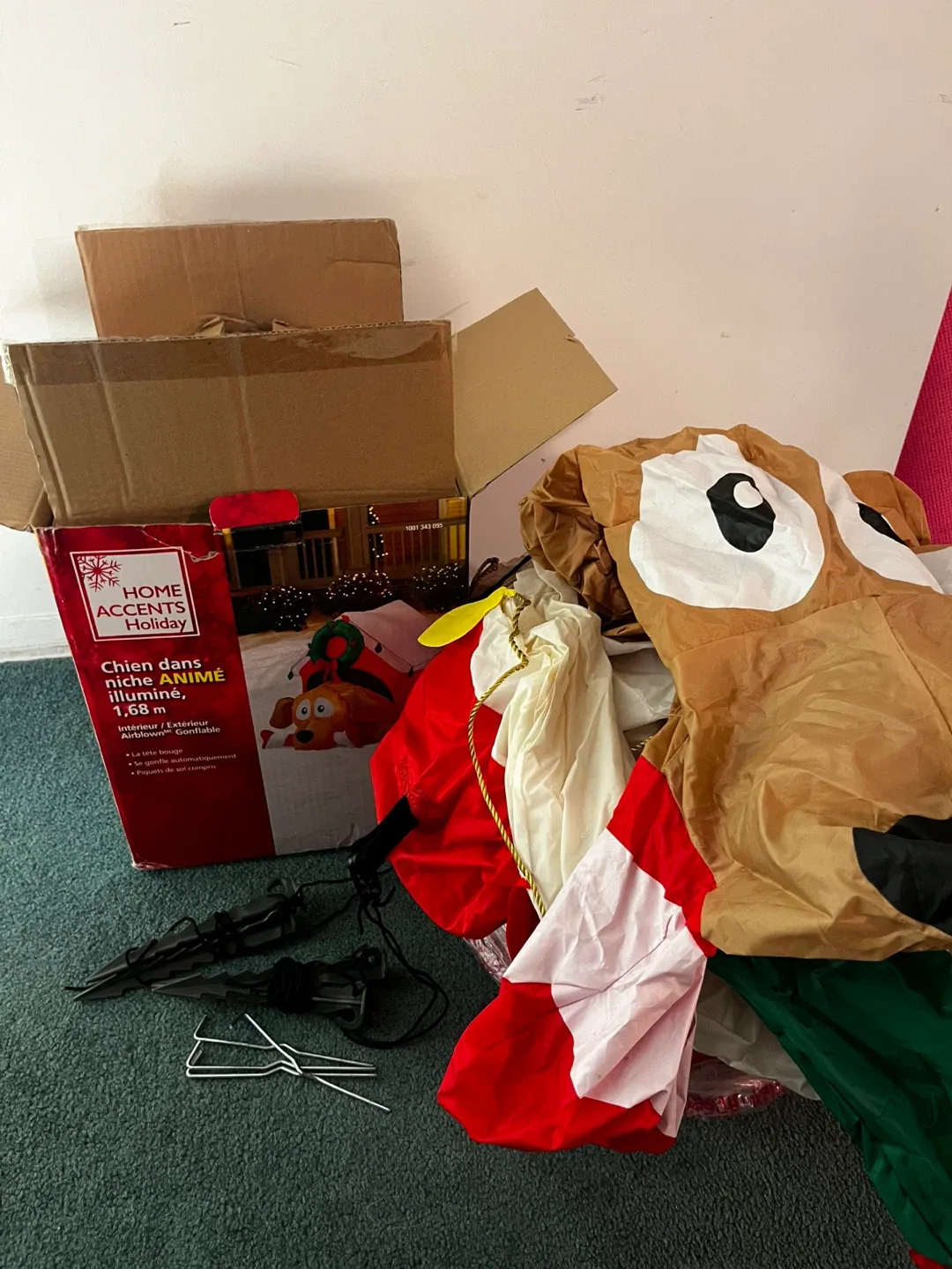 Home Accents Holiday Inflatable Dog in Doghouse image indicator(3)