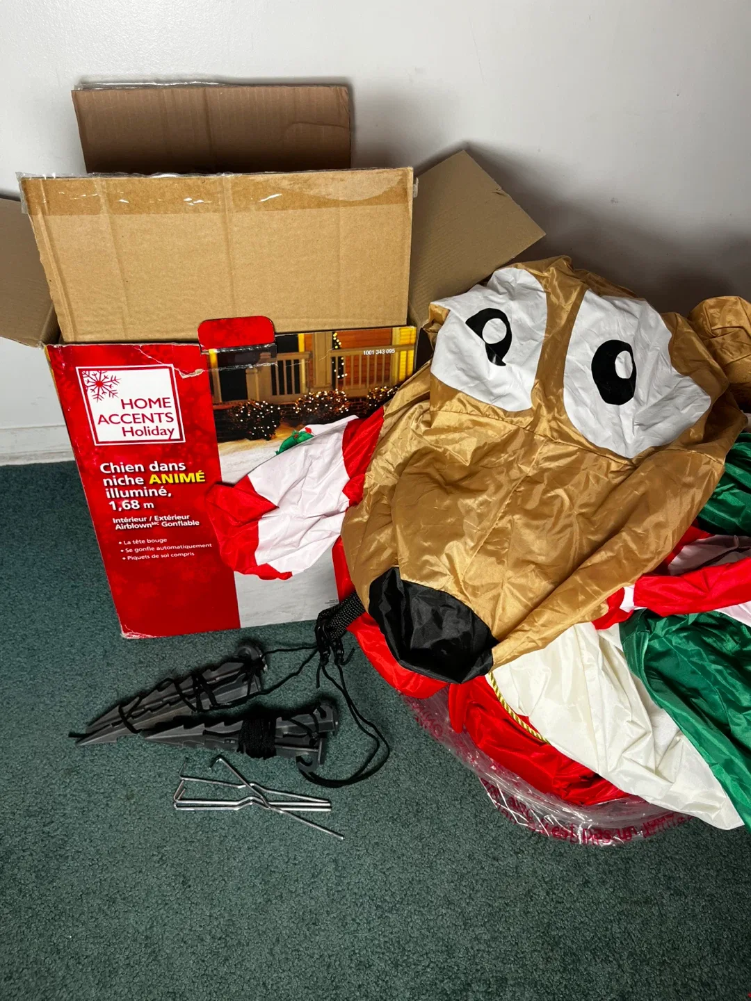 Home Accents Holiday Inflatable Dog in Doghouse image indicator(2)