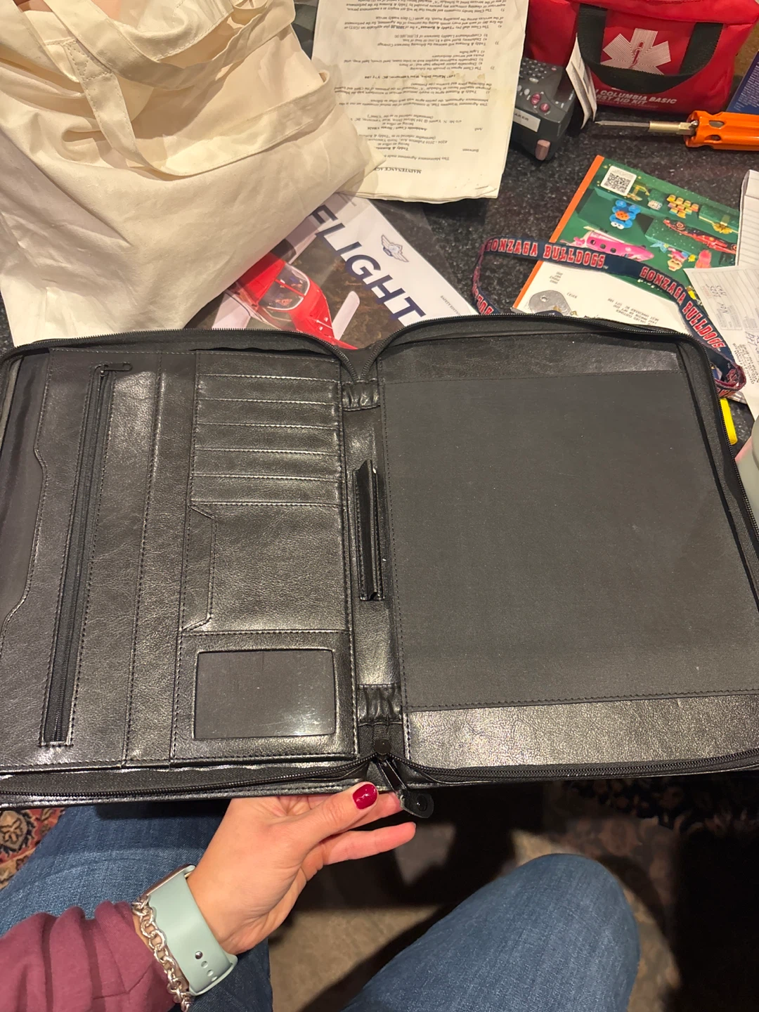 Clfunds Black Leather Portfolio - photo 2