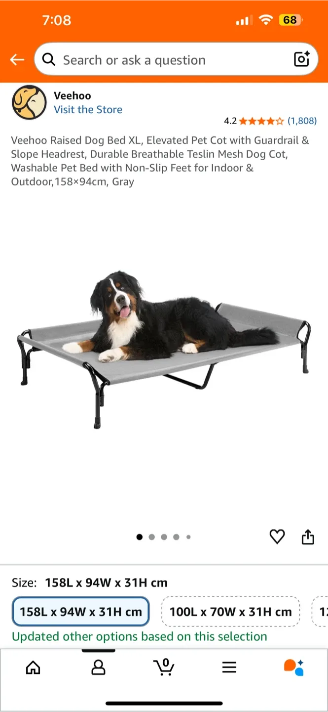 Veehoo Raised Dog Bed XL