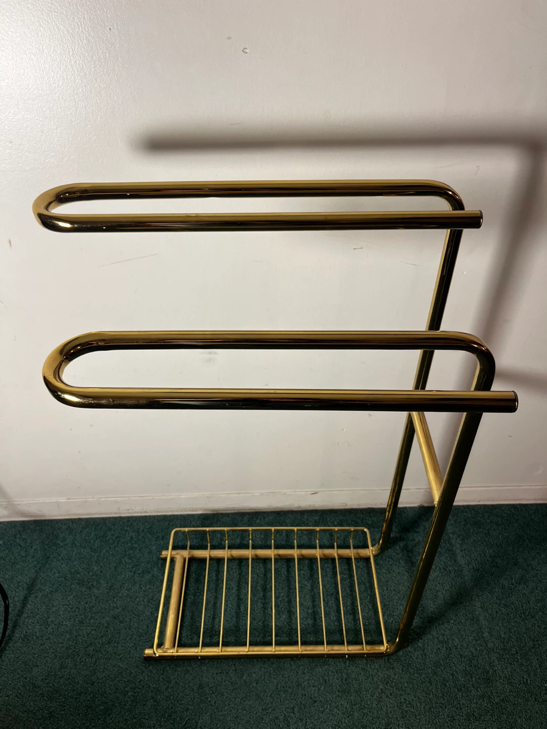Gold Coloured Towel Rack - photo 2