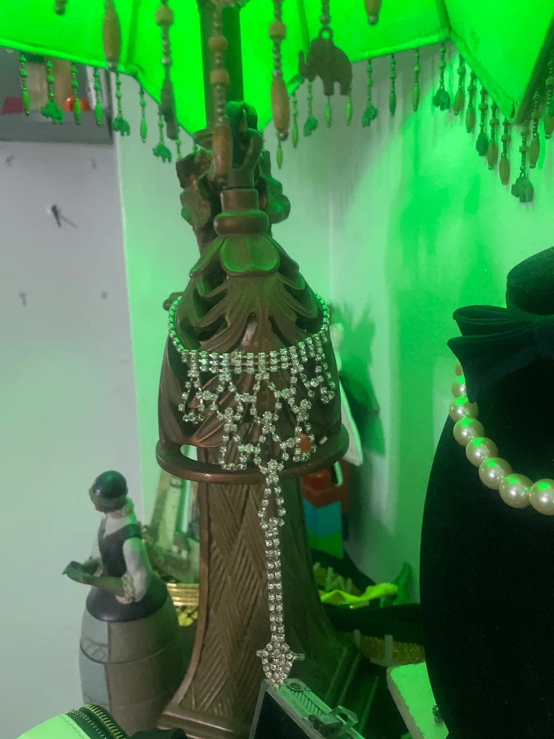 Rhinestone Dangle Necklace