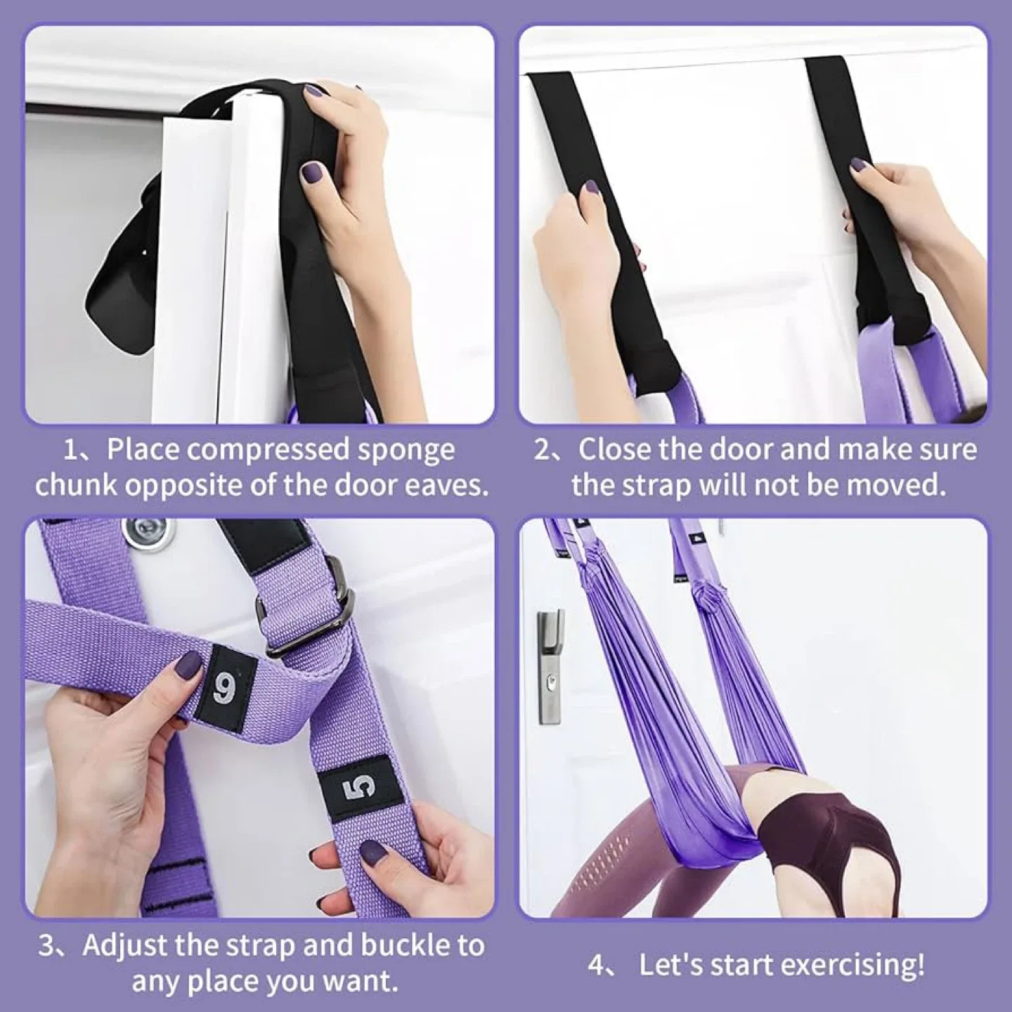 Yoga stretching strap image indicator(4)