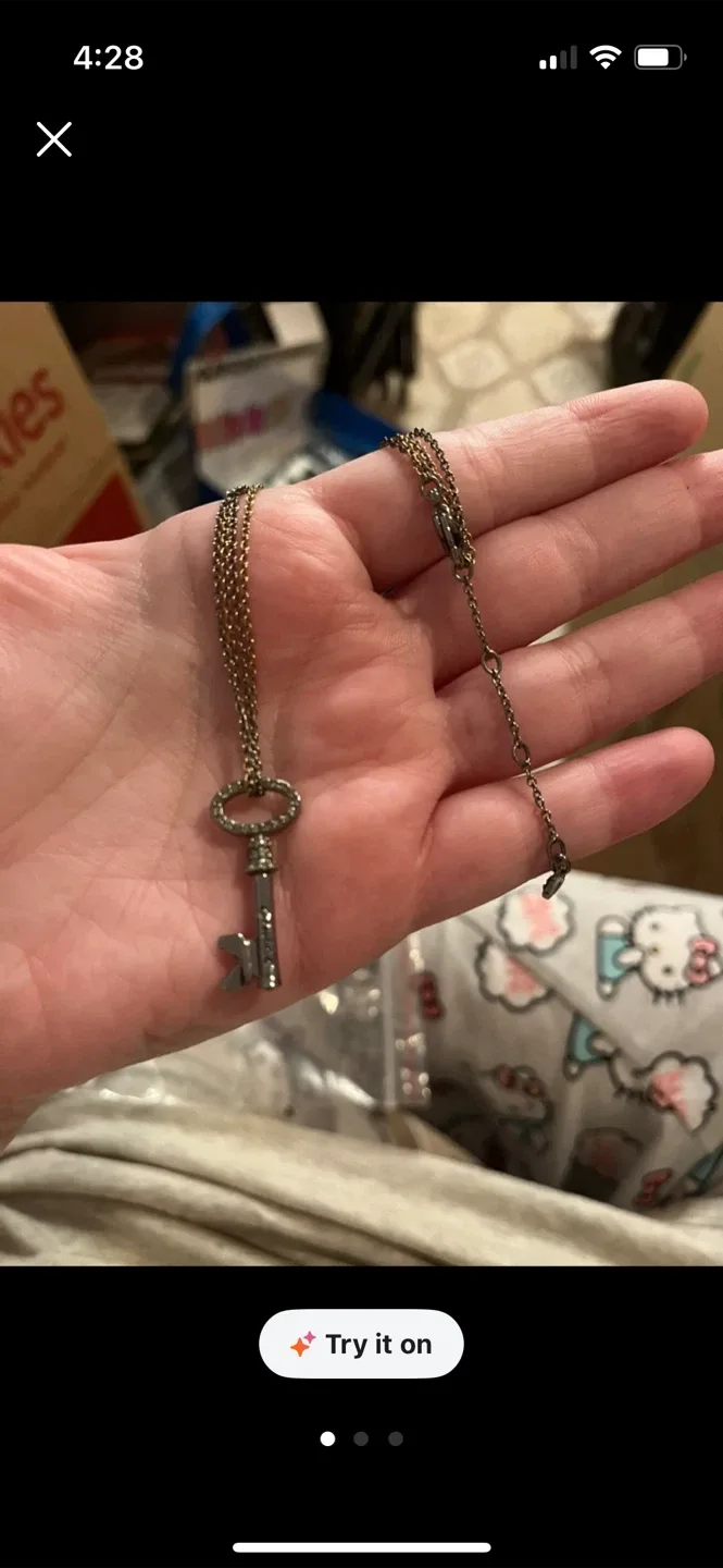 Alice In Wonderland Swarovski Key Pendant Necklace