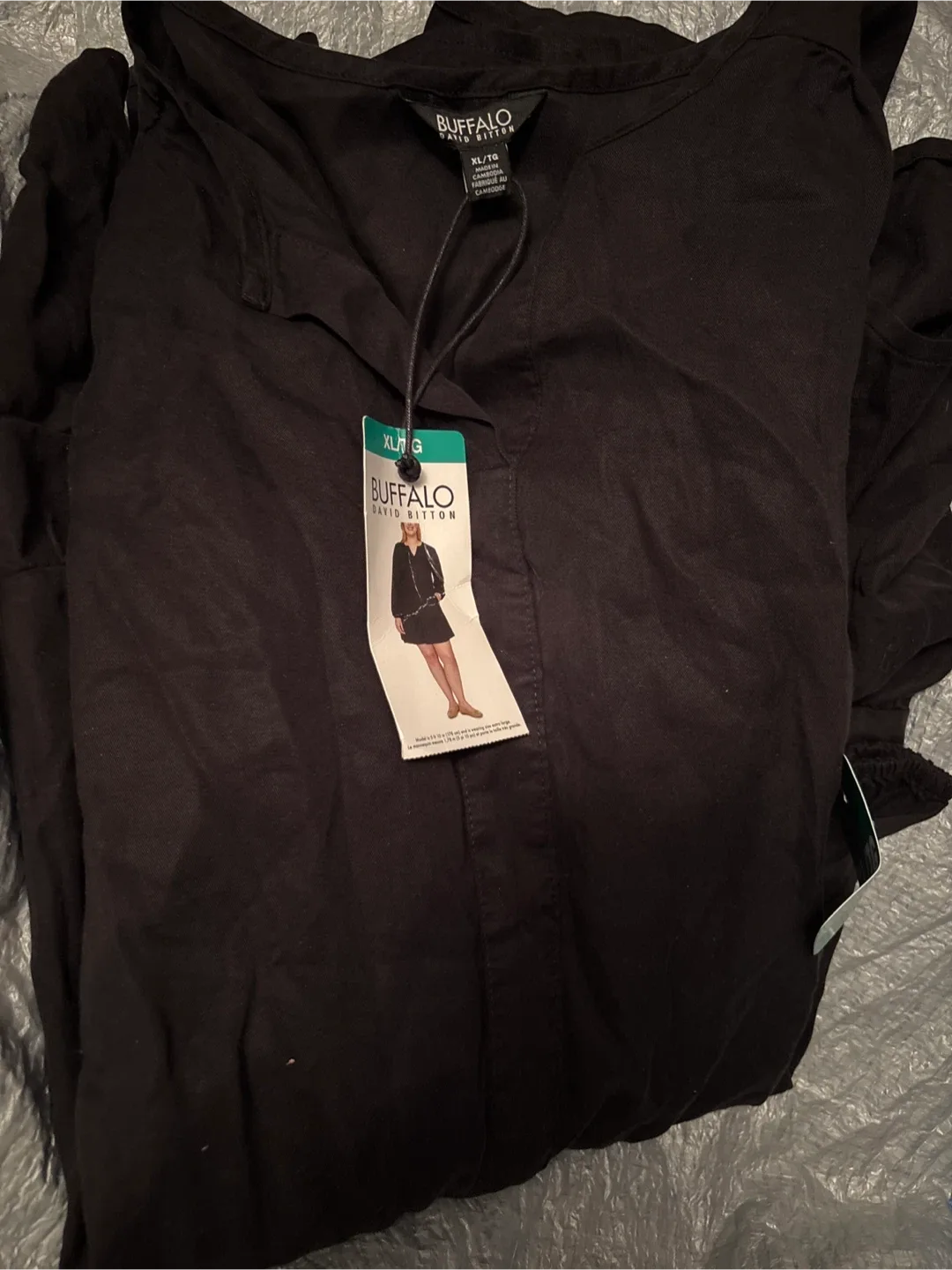 Buffalo David Bitton Black Dress - XL/TG