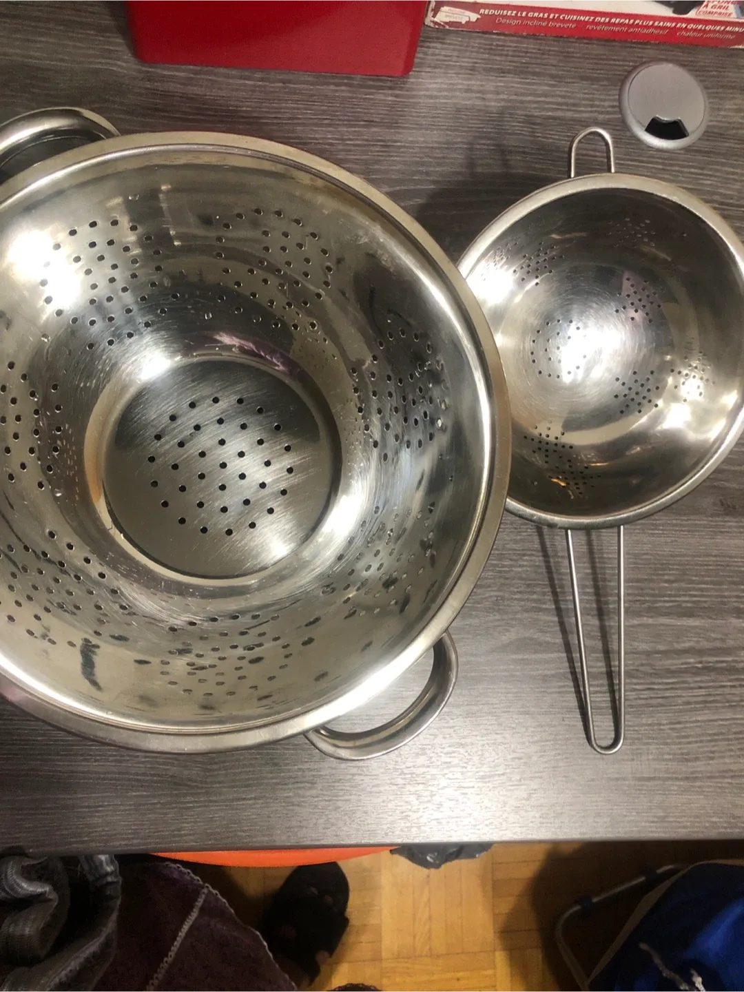 2 Stainless Steel Colander Set