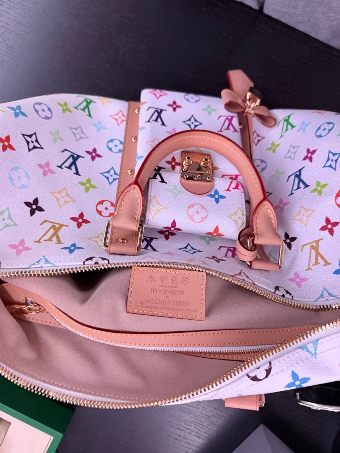 Louis Vuitton Murakami White Duffle Bag image indicator(2)
