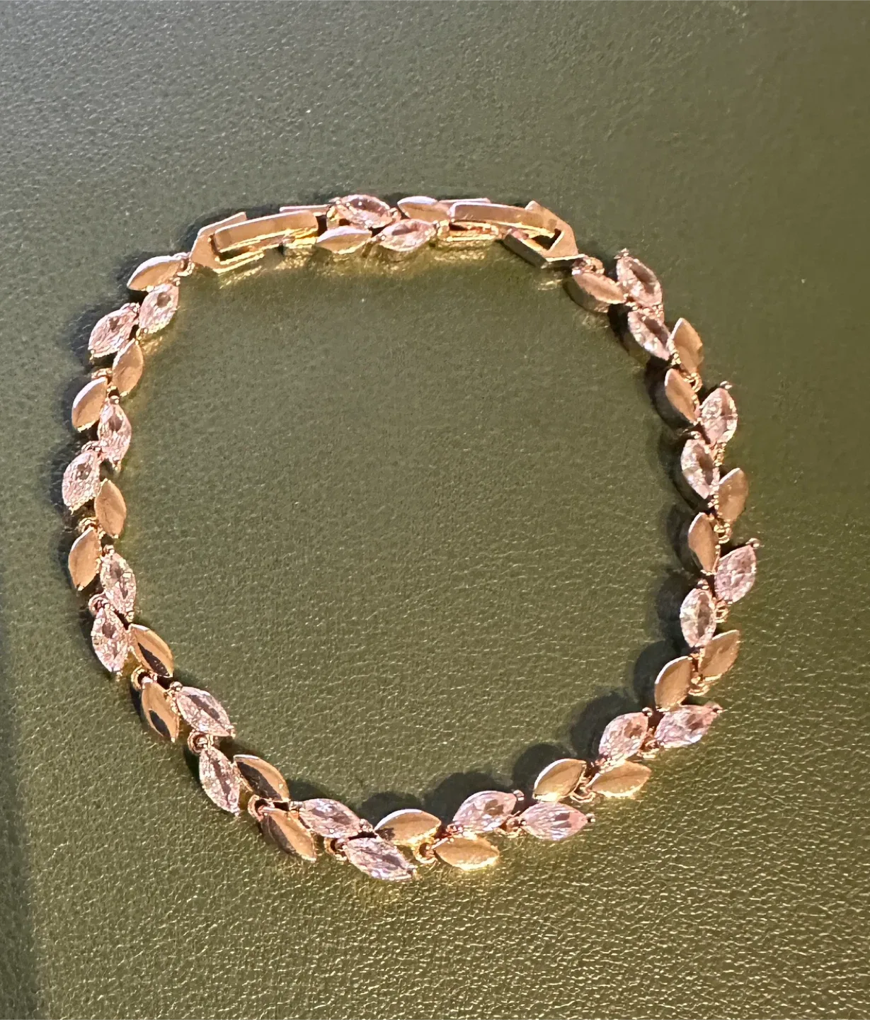 Gold-toned Leaf Bracelet - New - $25