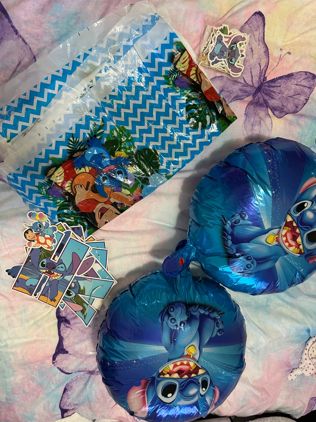 Stitch Party Supplies - Balloons & Stickers
