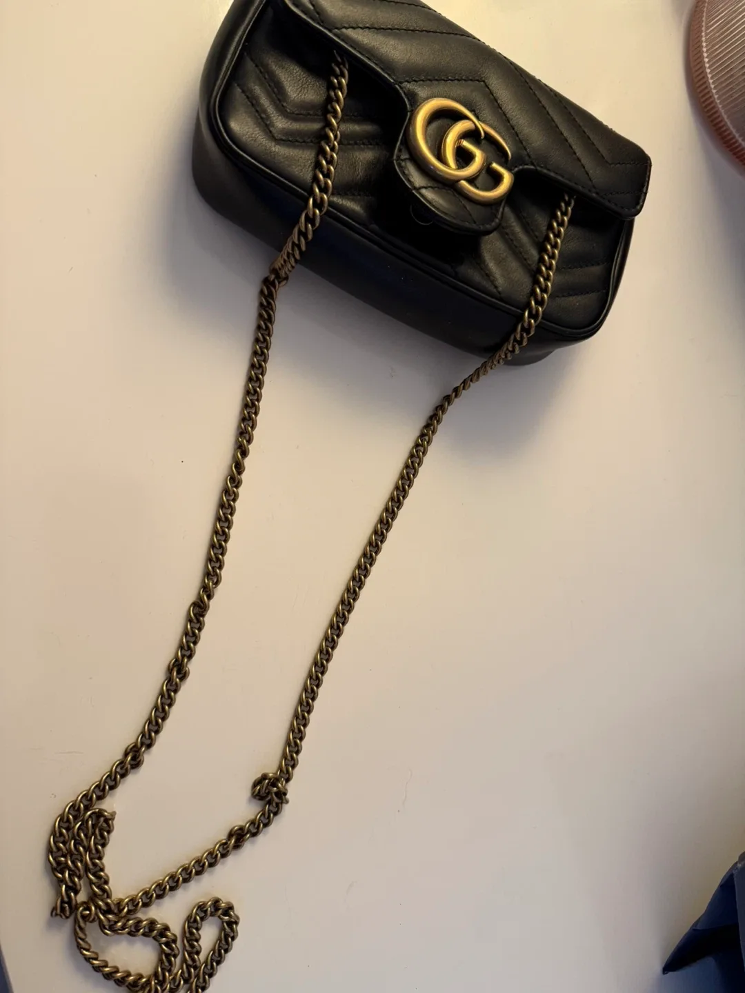 Gucci Marmont Mini Shoulder Bag - Black