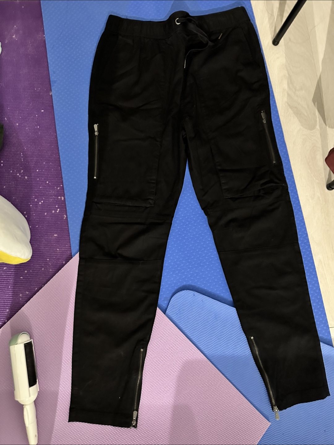 CSG Black Twill Zip Jogger - Size L