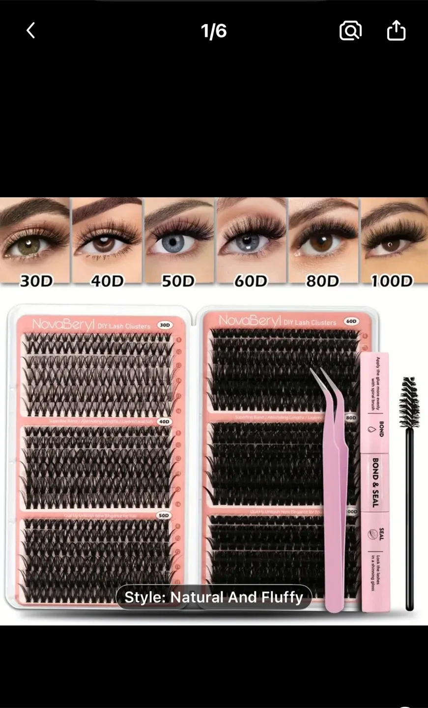 NovaBeryl DIY Lash Clusters - Natural & Fluffy