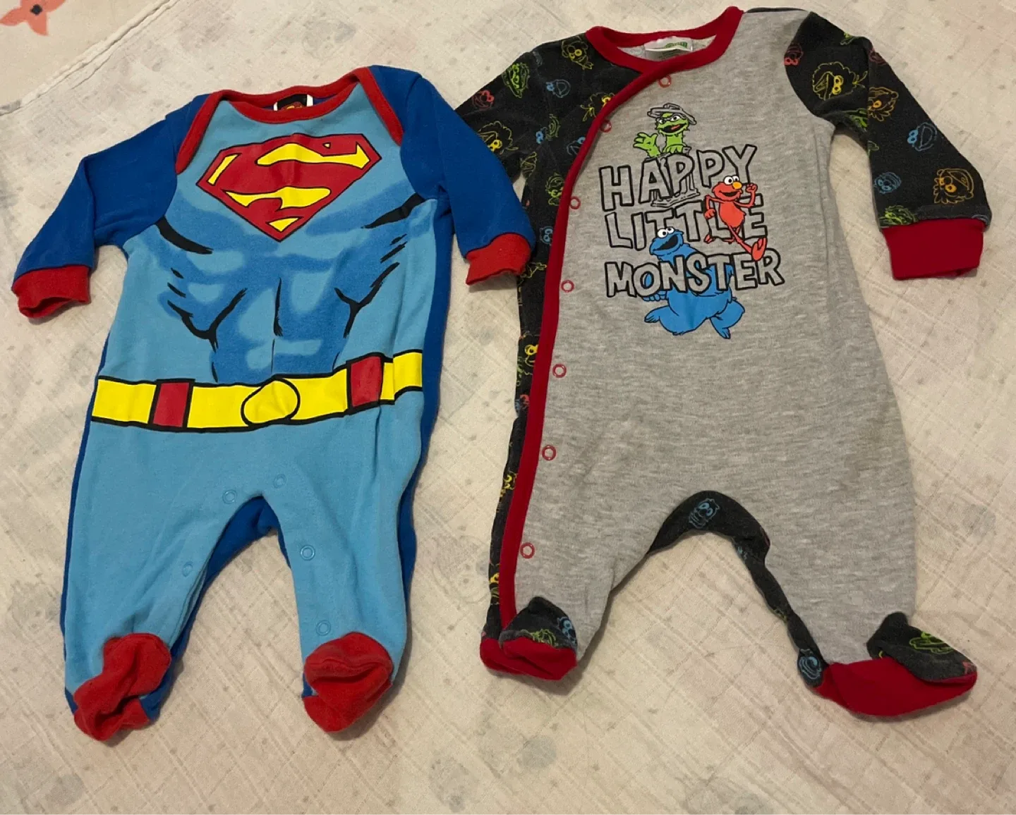 Baby Onesies (0-3M) - Superman & Sesame Street