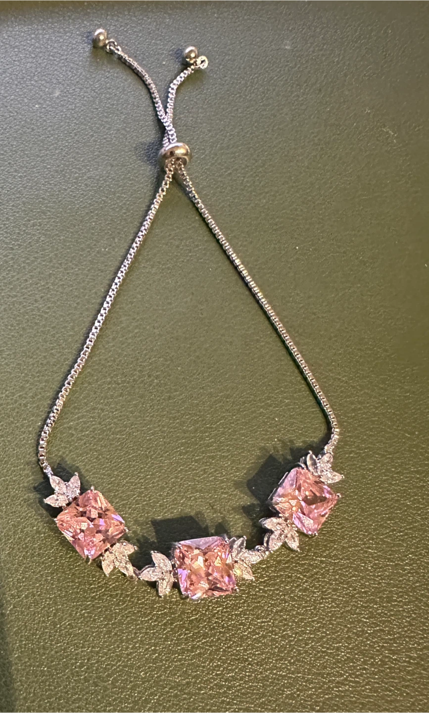 Pink Stone Bracelet - New - $15