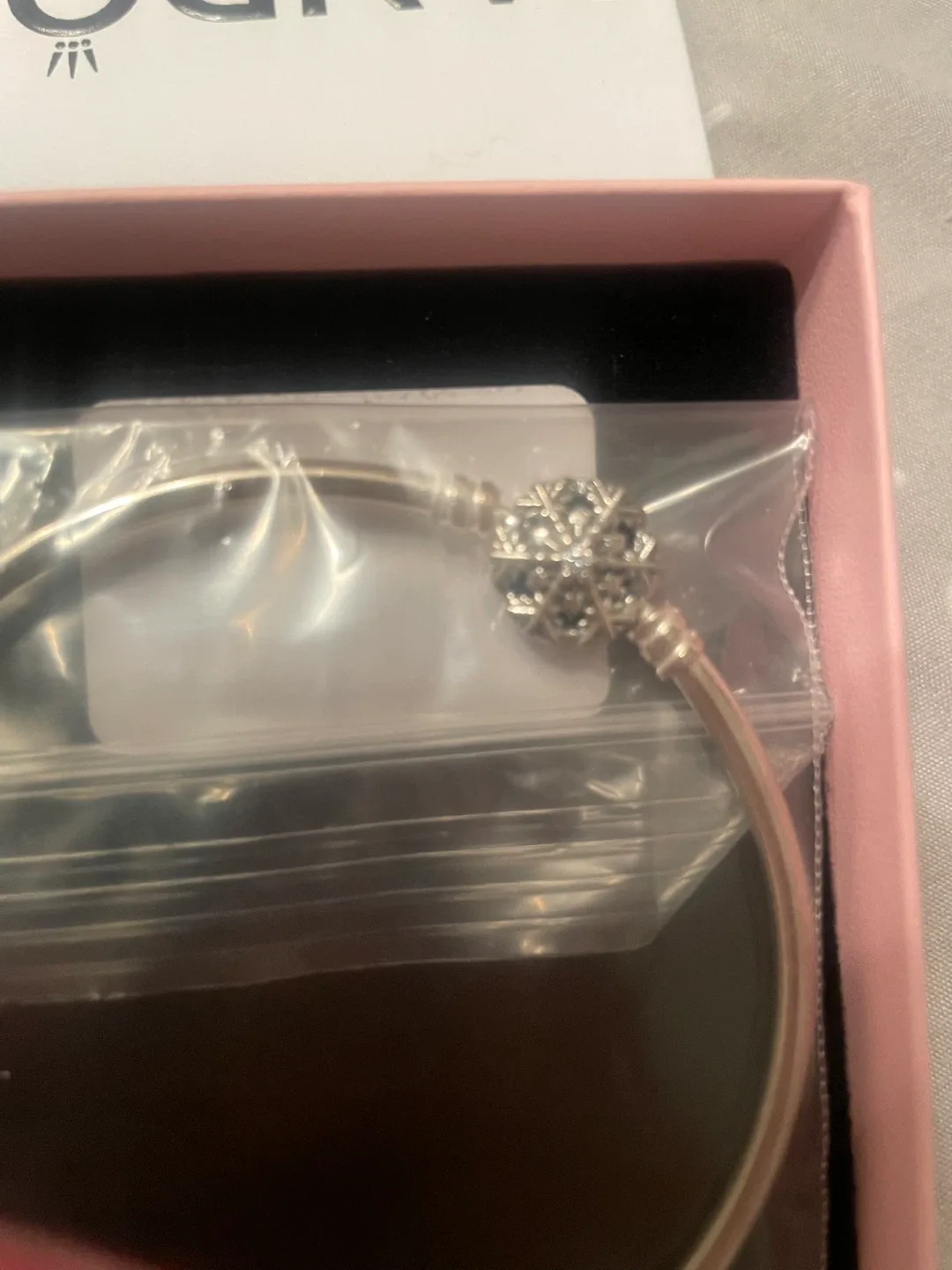 Pandora Bangle Bracelet with Snowflake Clasp