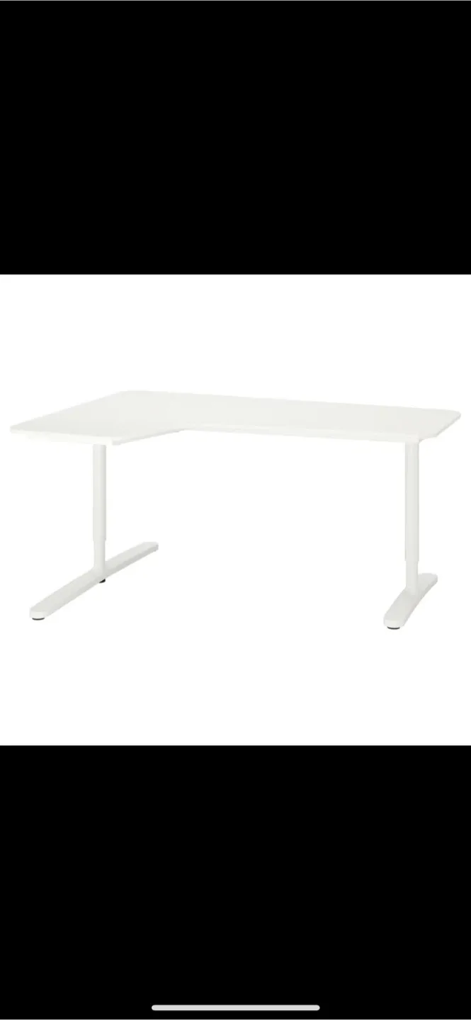 IKEA Bekant White Corner Desk - 63" x 43" image indicator(10)