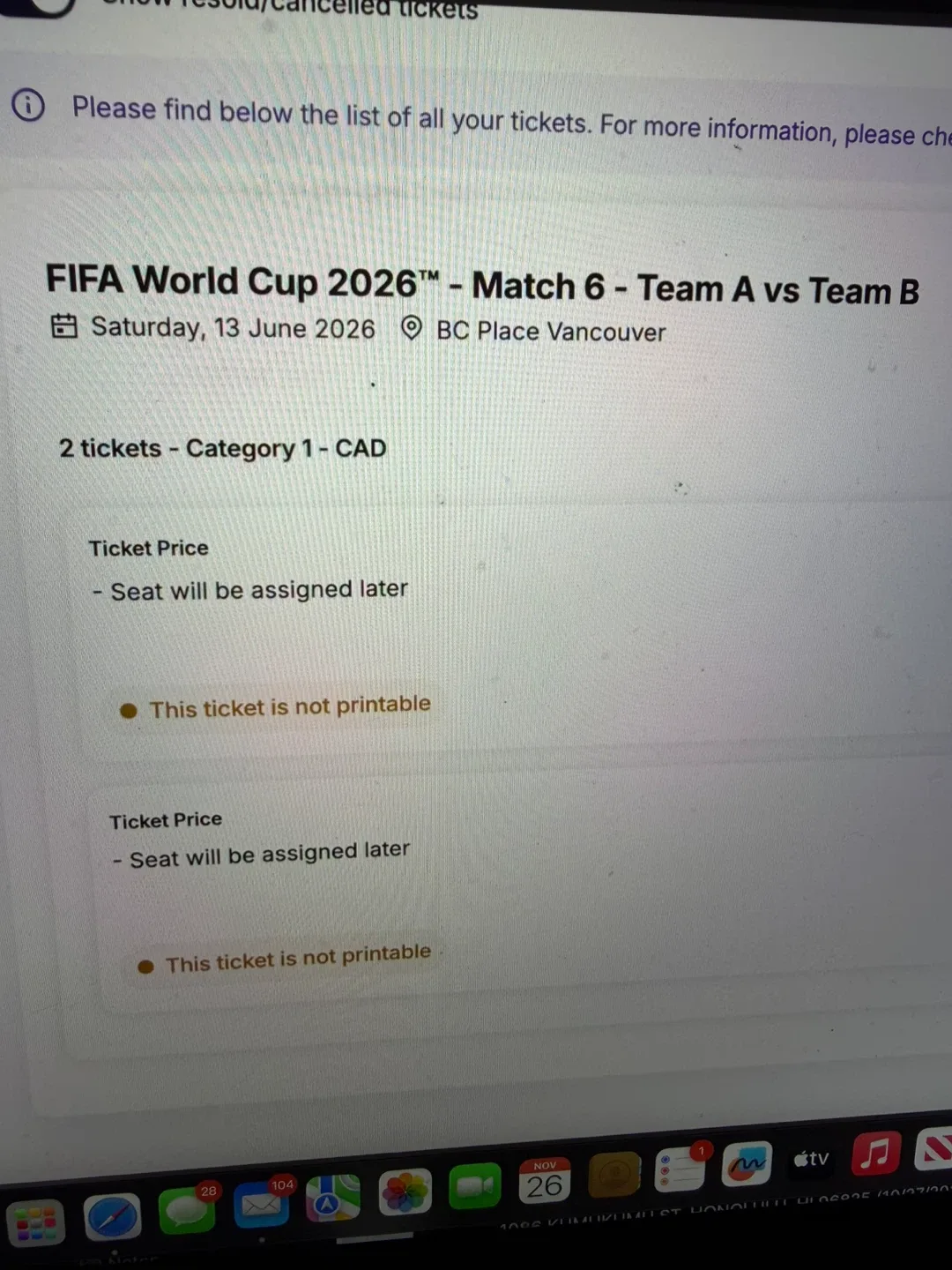 FIFA World Cup 2026 Tickets - Vancouver image indicator(5)