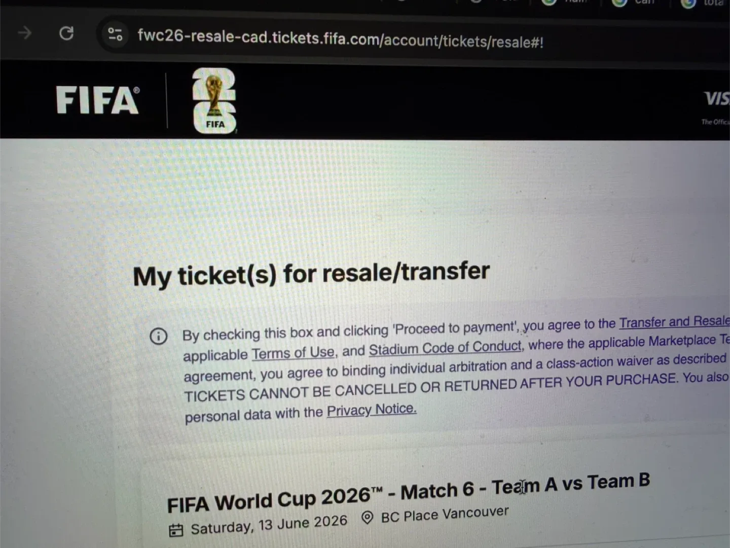 FIFA World Cup 2026 Tickets - Vancouver image indicator(4)