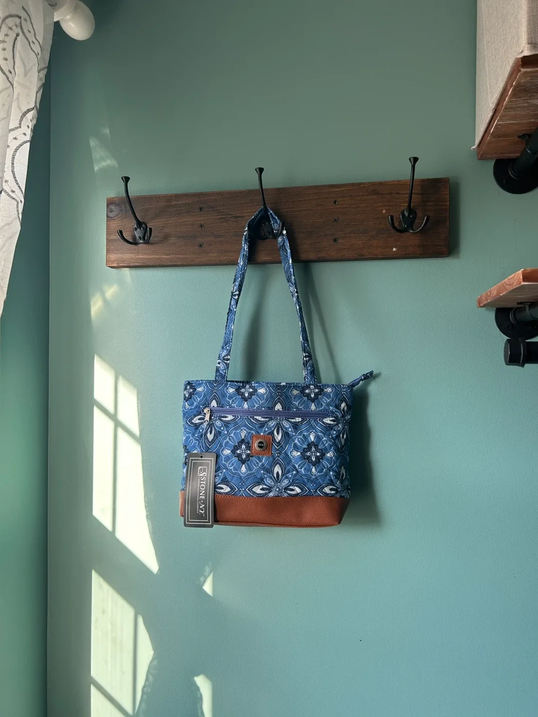 Stone & Co. NY Blue Pattern Tote Bag