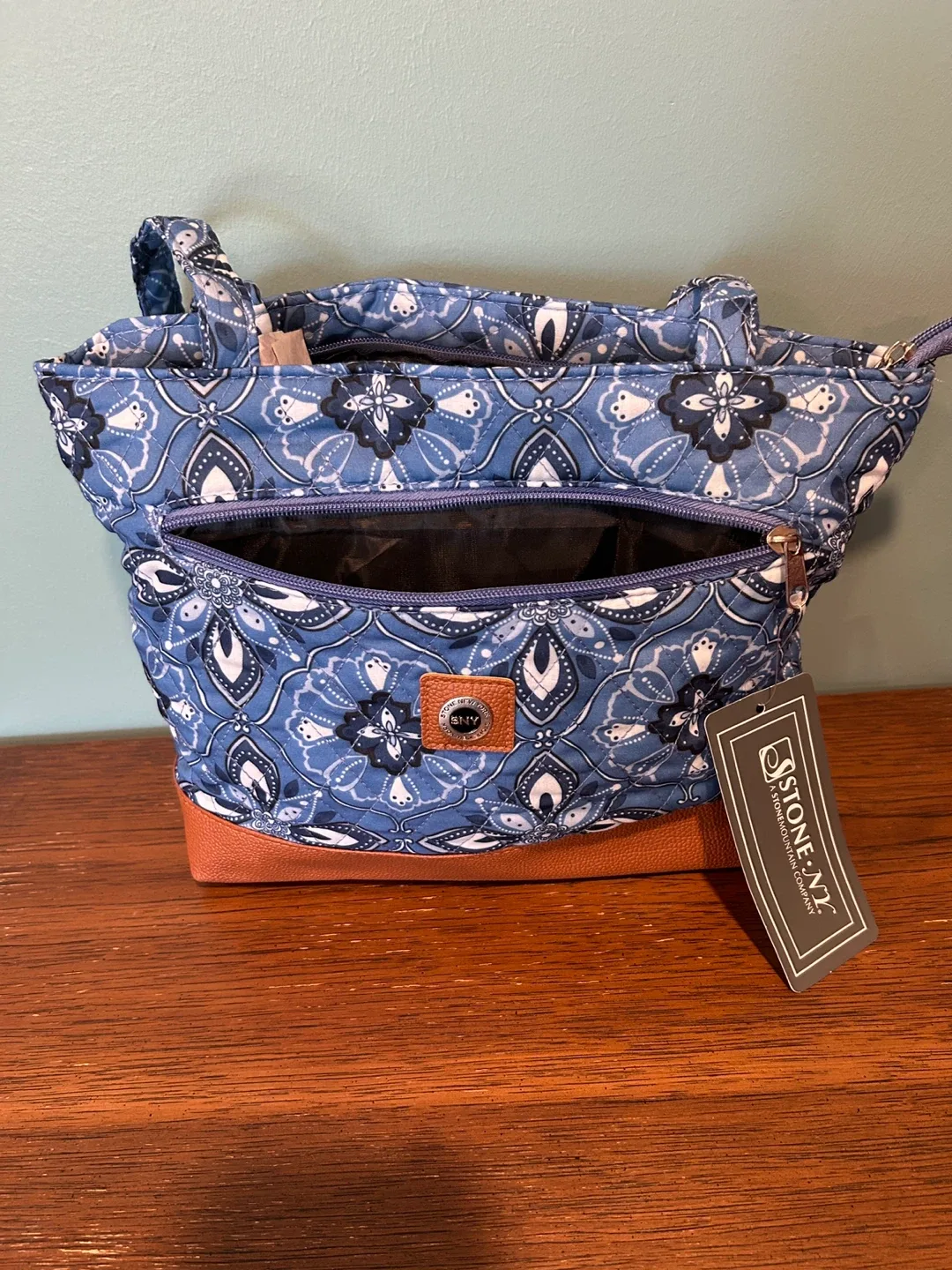 Stone & Co. NY Blue Pattern Tote Bag image indicator(5)