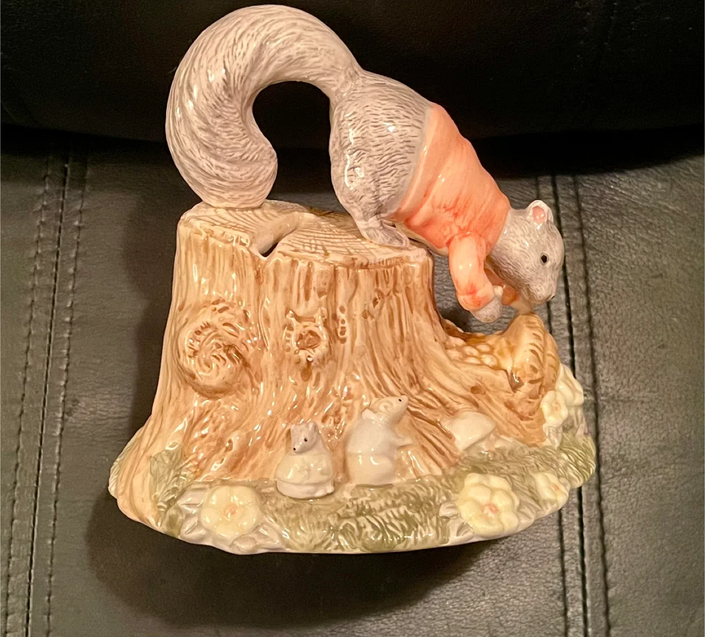 Vintage Terragrafics Squirrel Ceramic Coin Bank